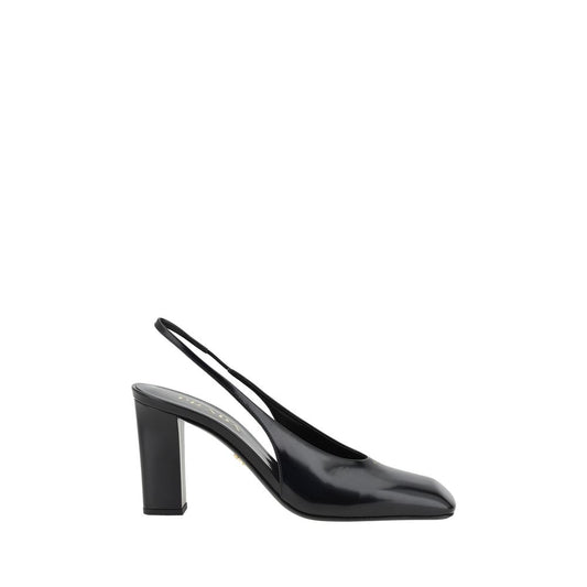 Prada Black Calf Leather Pumps Curated Luxury Accessories by Orvyn