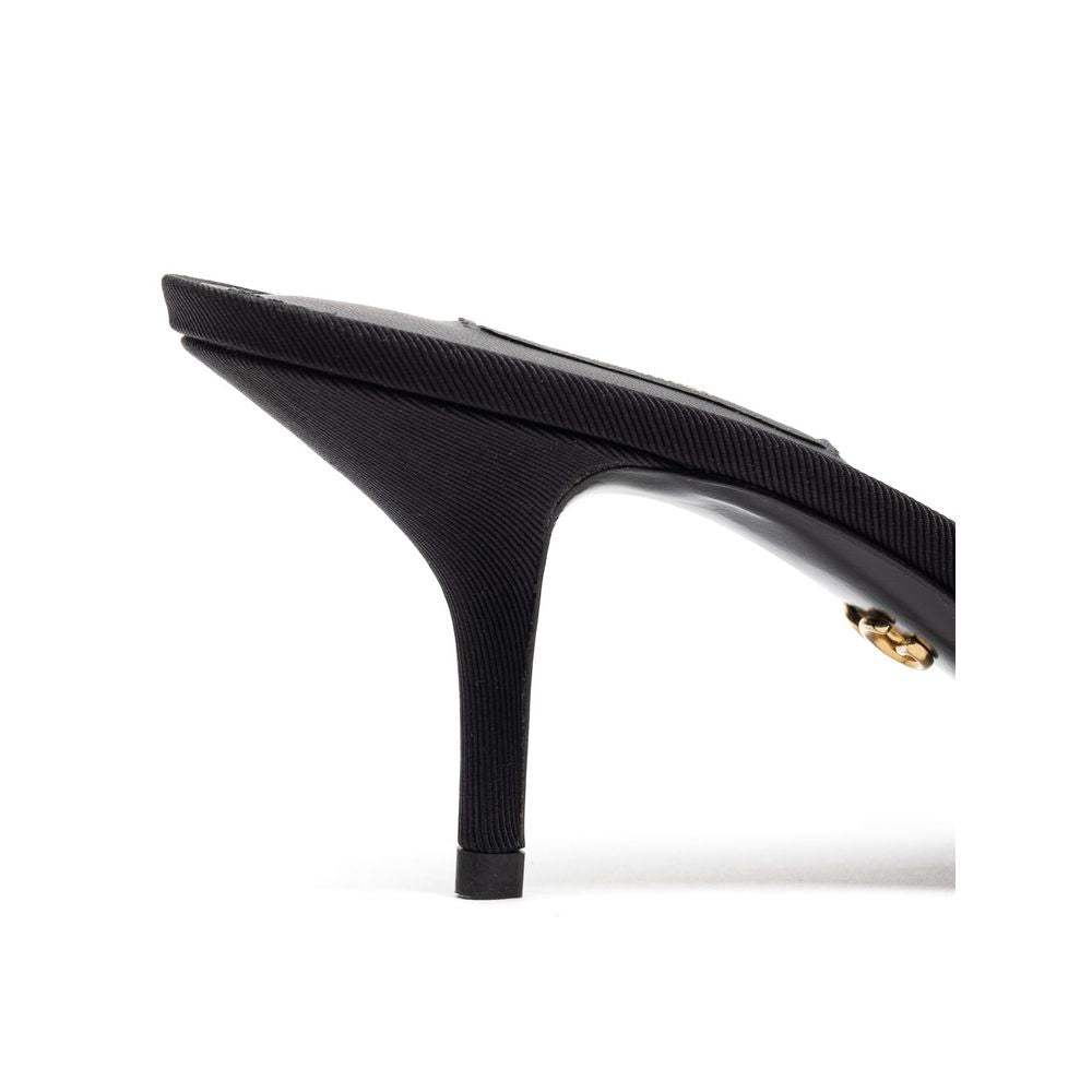 Dolce & Gabbana Black Cotton Mules Curated Luxury Accessories by Orvyn