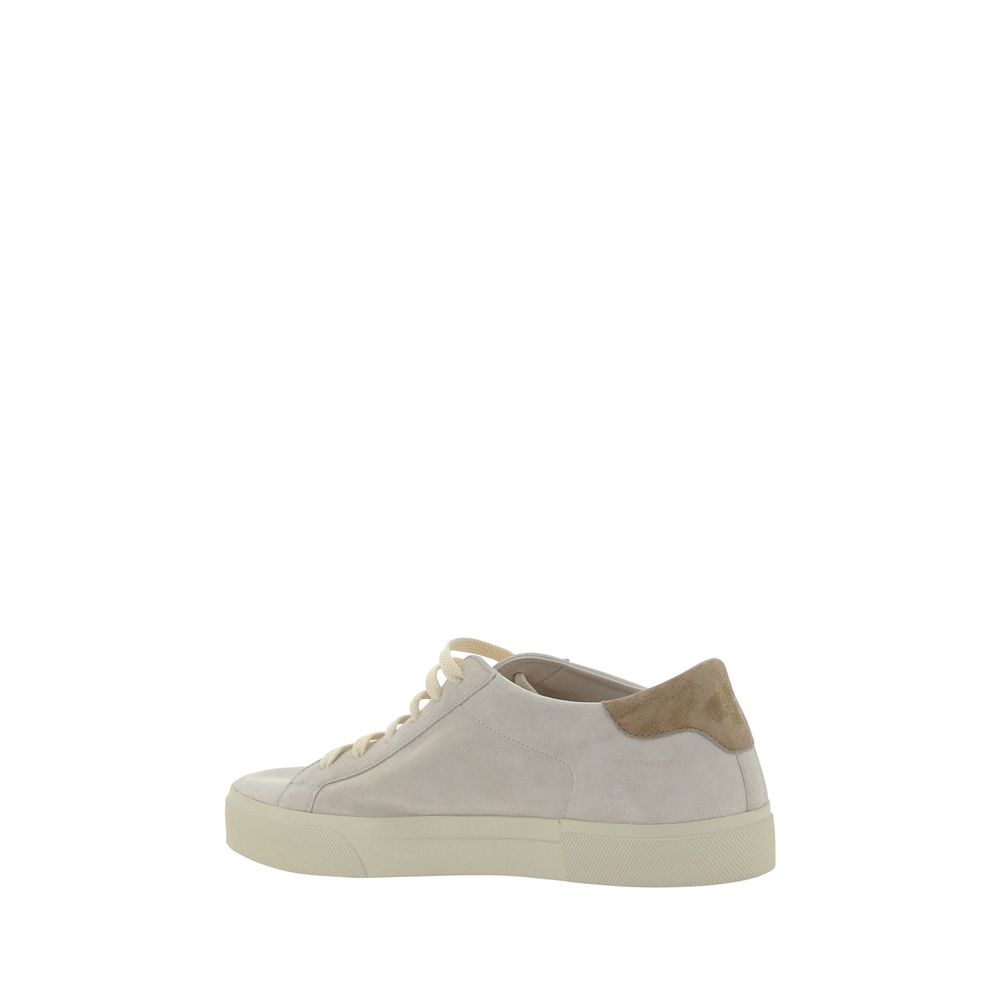 Brunello Cucinelli Cream White Leather Sneakers Curated Luxury Accessories by Orvyn