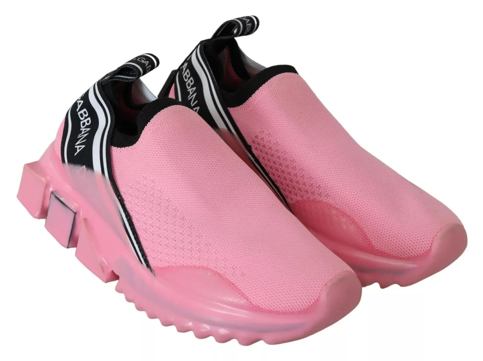Dolce & Gabbana Pink Low Top Sorrento Sneakers Slip On Casual Shoes Curated Luxury Accessories by Orvyn