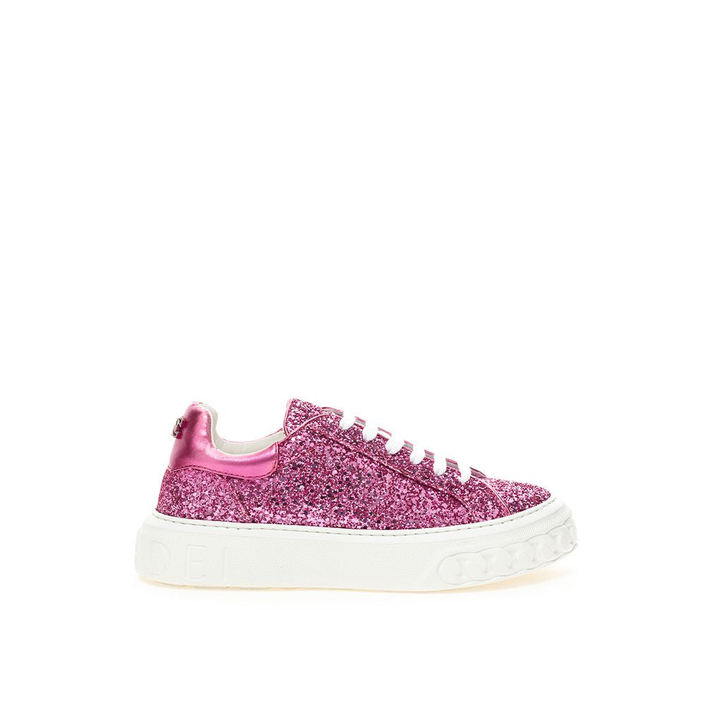 Casadei Fuchsia Fabric And Leather Low Top Sneakers Curated Luxury Accessories by Orvyn