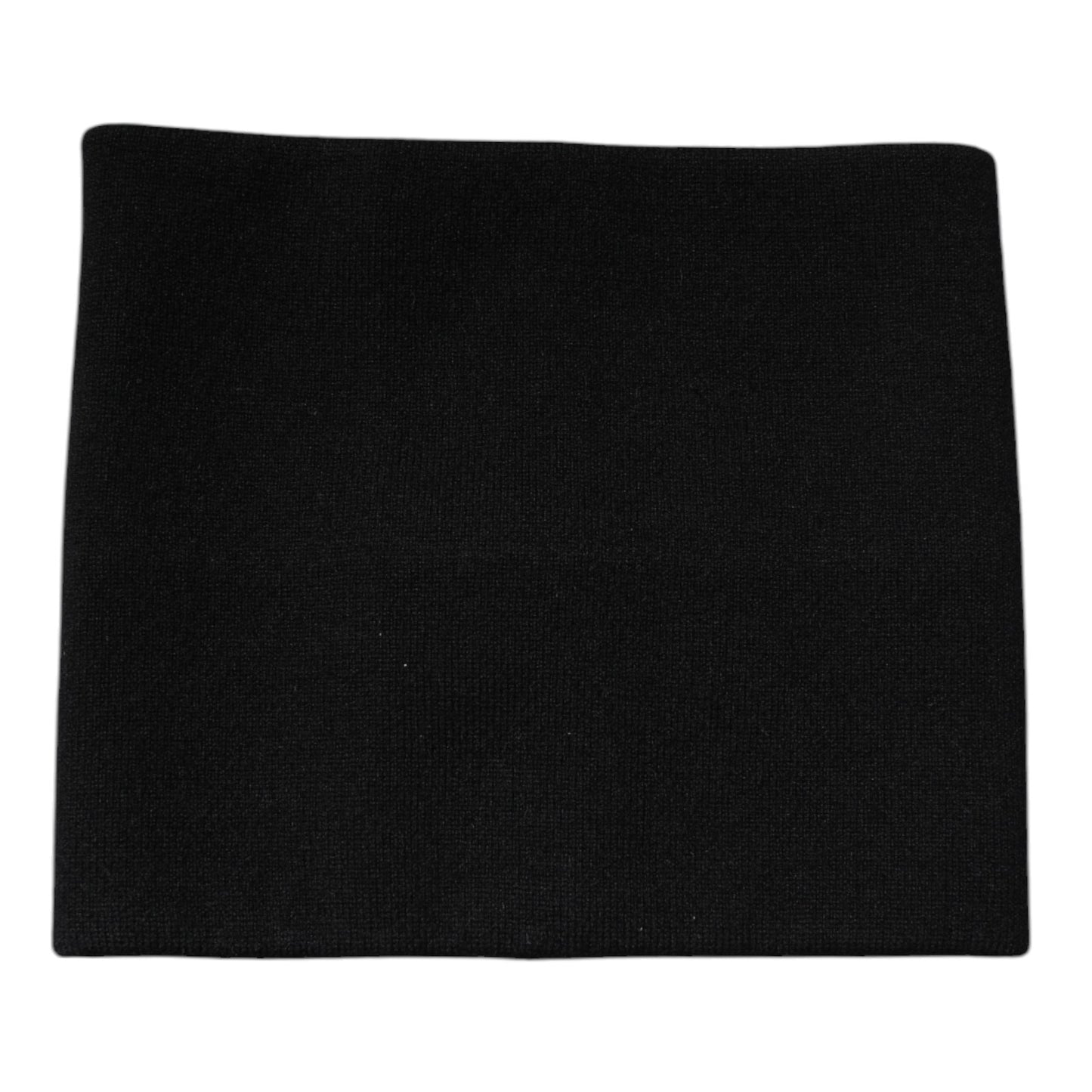 Dolce & Gabbana Black Cashmere Knitted Square Handkerchief Scarf Curated Luxury Accessories by Orvyn
