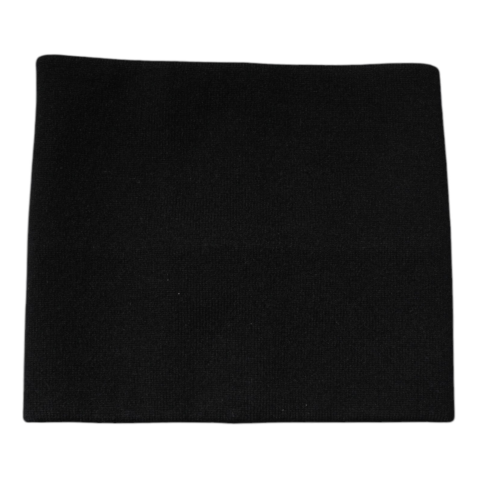 Dolce & Gabbana Black Cashmere Knitted Square Handkerchief Scarf Curated Luxury Accessories by Orvyn