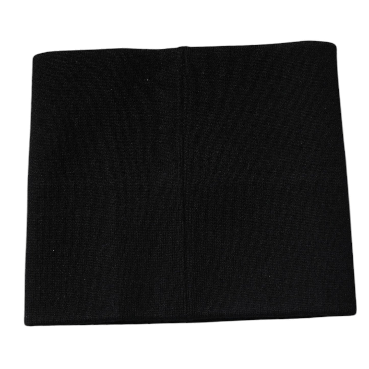 Dolce & Gabbana Black Cashmere Knitted Square Handkerchief Scarf Curated Luxury Accessories by Orvyn
