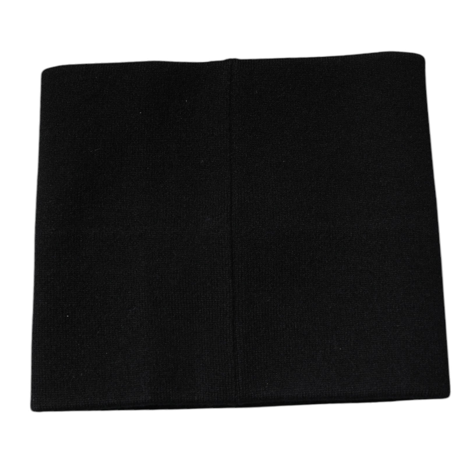 Dolce & Gabbana Black Cashmere Knitted Square Handkerchief Scarf Curated Luxury Accessories by Orvyn
