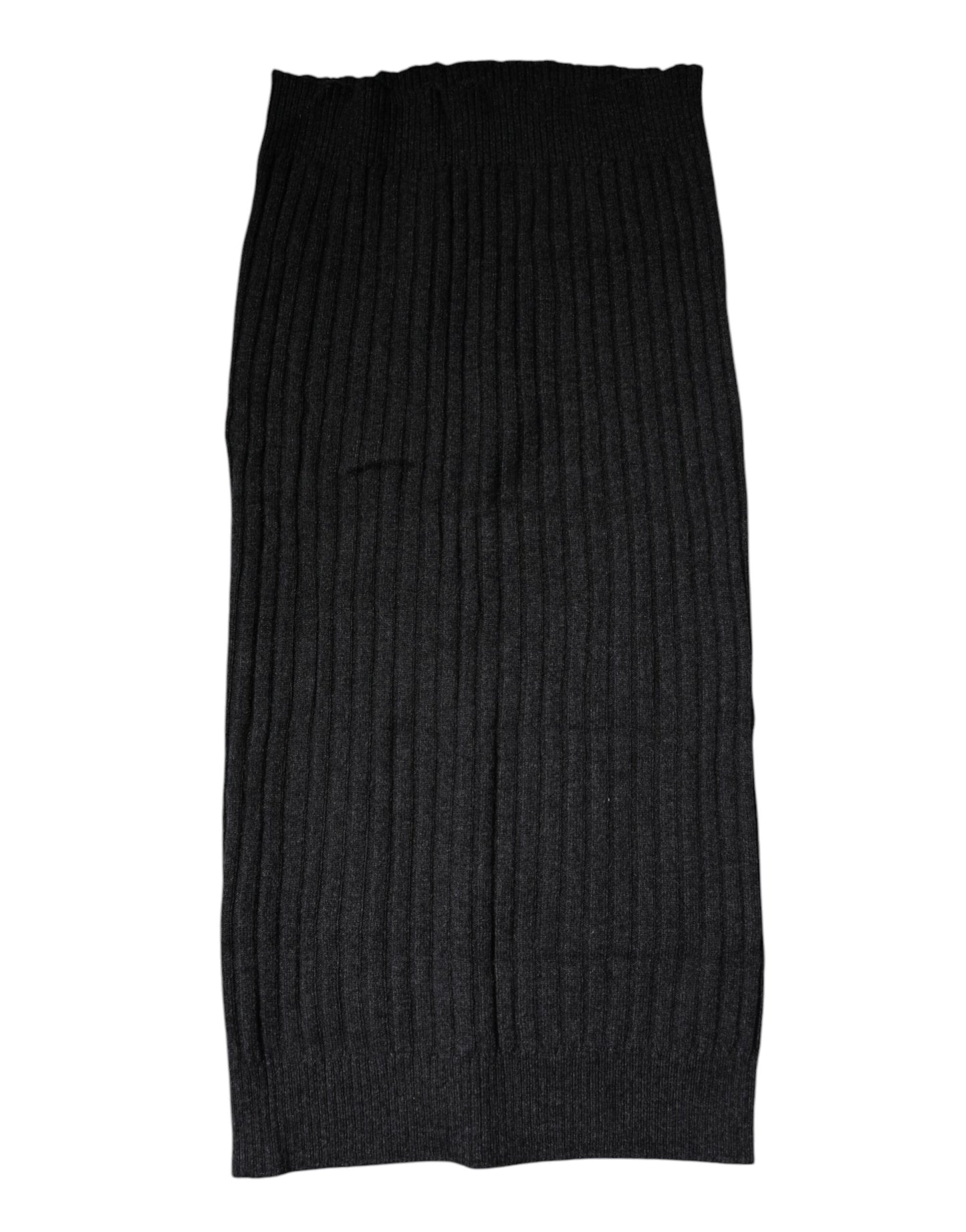 Dolce & Gabbana Black Cashmere Knitted Neck Warmer Foulard Scarf Curated Luxury Accessories by Orvyn