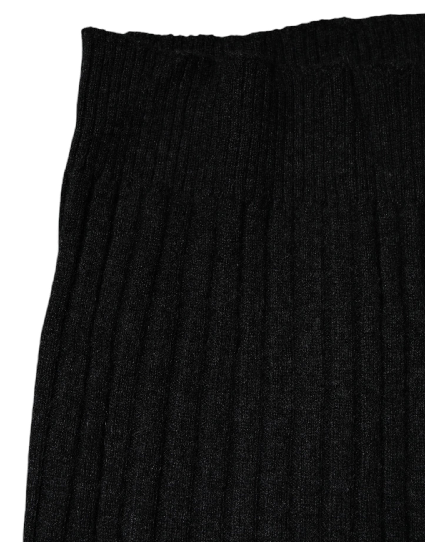 Dolce & Gabbana Black Cashmere Knitted Neck Warmer Foulard Scarf Curated Luxury Accessories by Orvyn