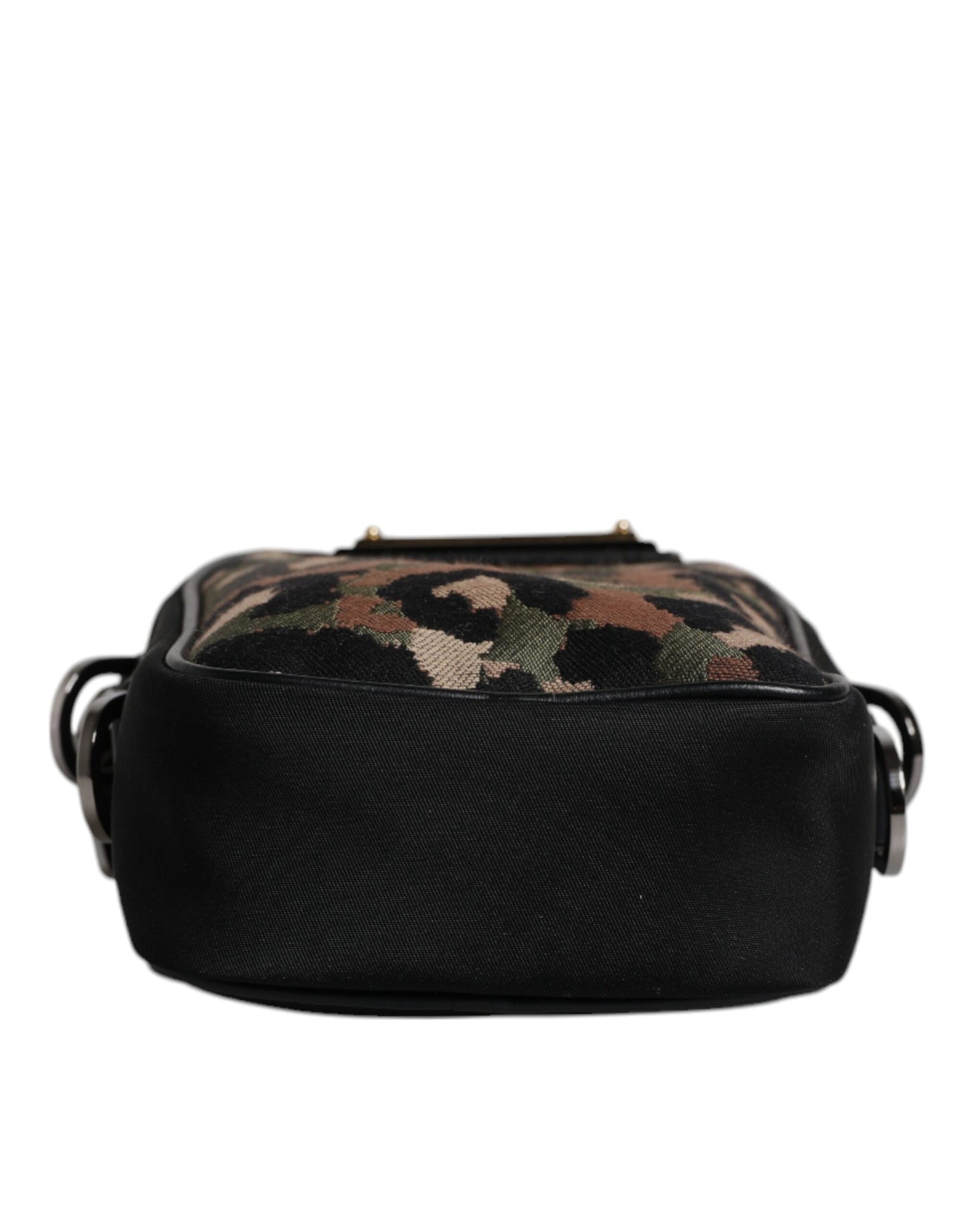 Dolce & Gabbana Multicolor Leopard Jacquard Logo Plaque Neck Strap Bag Curated Luxury Accessories by Orvyn