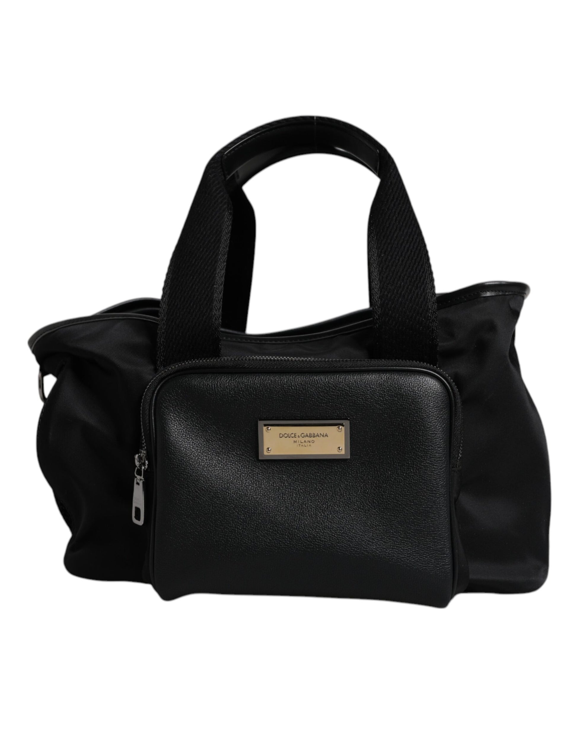 Dolce & Gabbana Black Shoulder Strap Pet Carry Logo Plaque Bag Curated Luxury Accessories by Orvyn