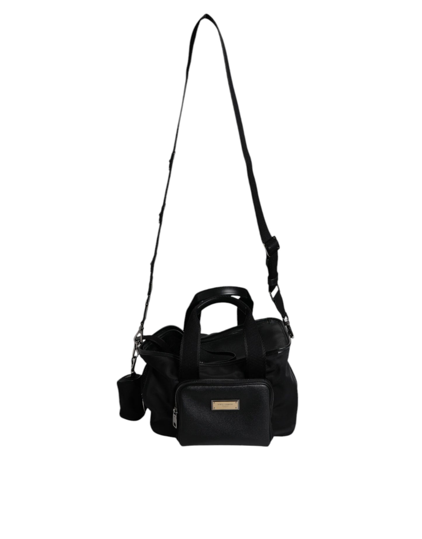 Dolce & Gabbana Black Shoulder Strap Pet Carry Logo Plaque Bag Curated Luxury Accessories by Orvyn