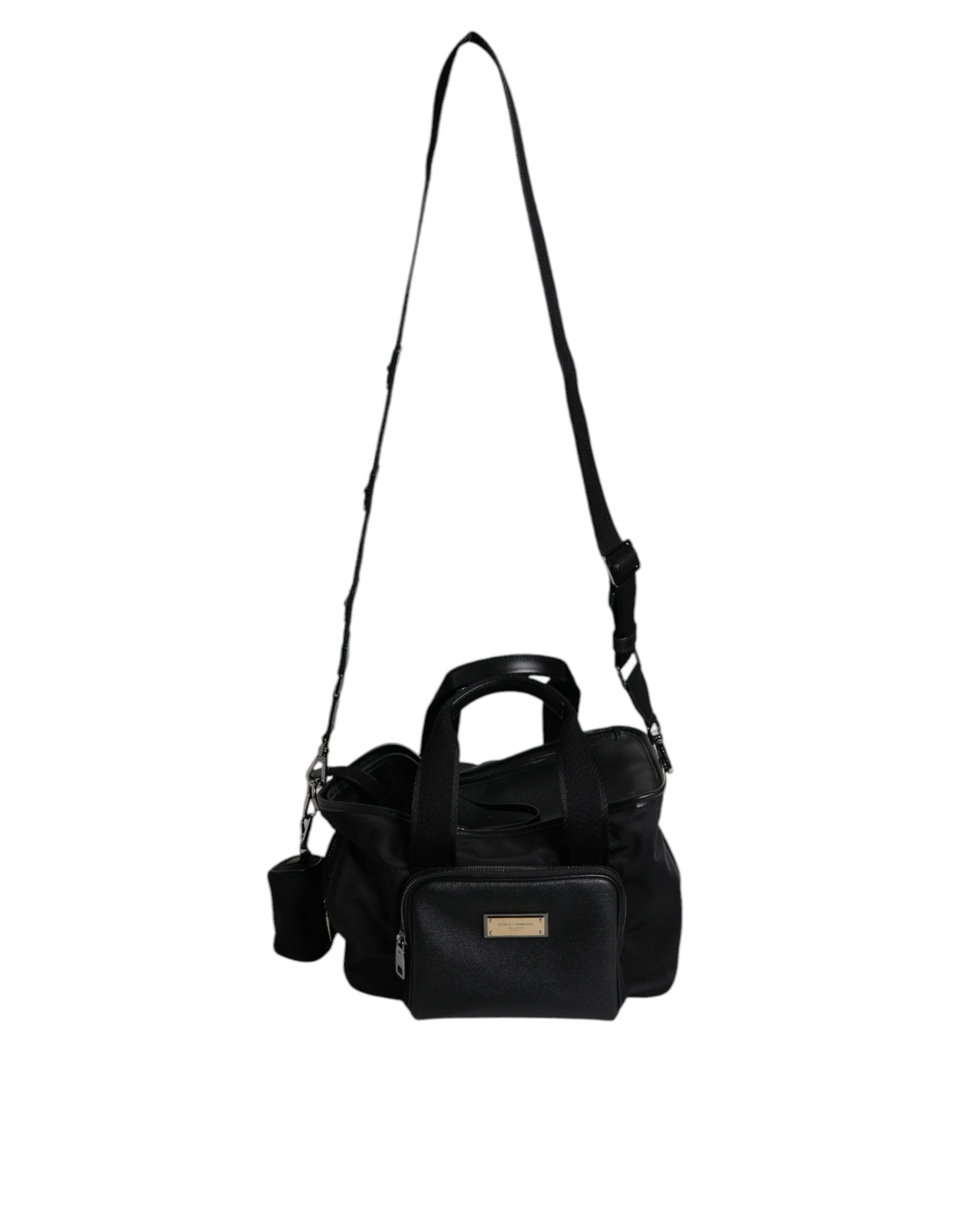 Dolce & Gabbana Black Shoulder Strap Pet Carry Logo Plaque Bag Curated Luxury Accessories by Orvyn