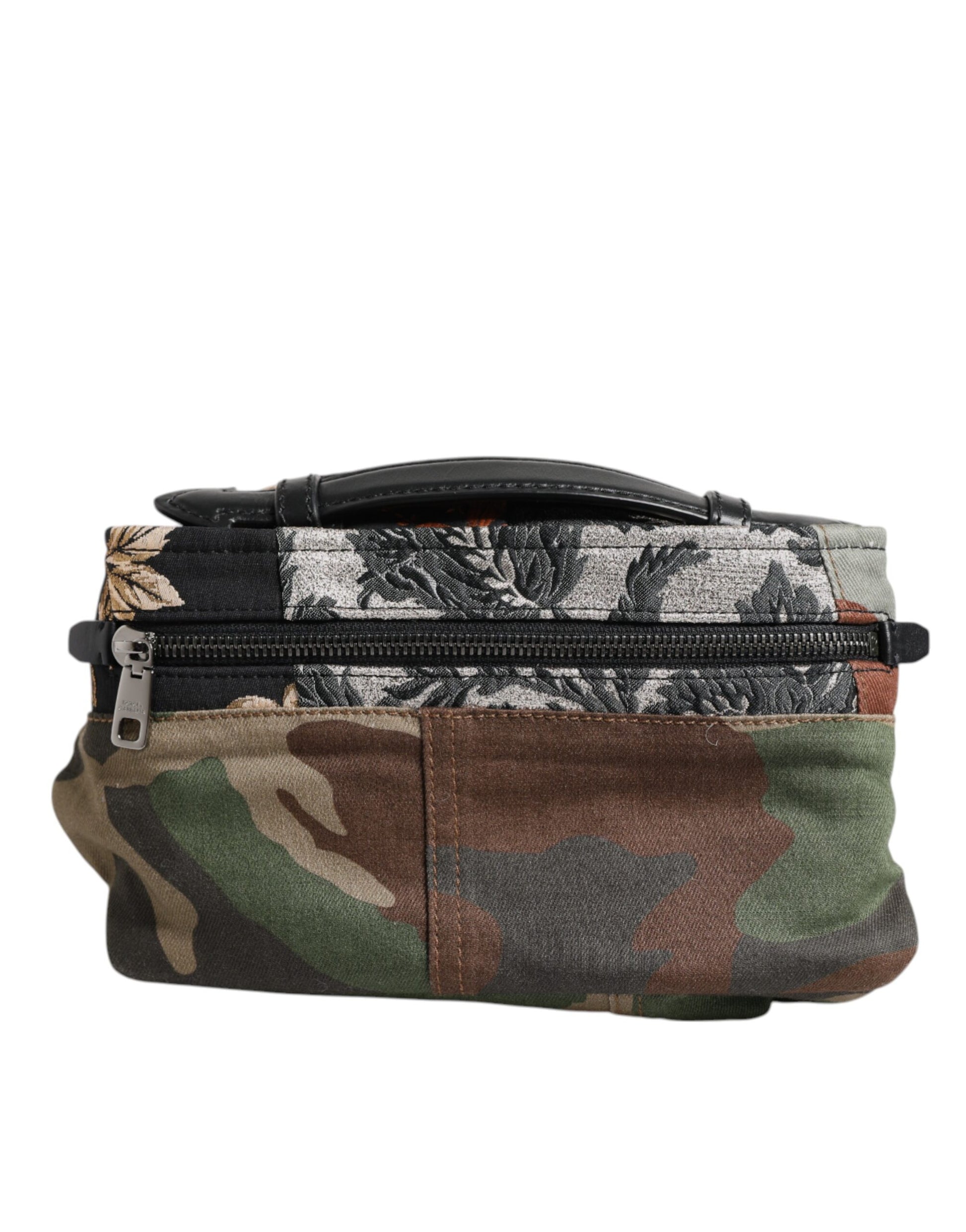 Dolce & Gabbana Multicolor Camouflage Patchwork Logo Waist Fanny Pack Bag Curated Luxury Accessories by Orvyn