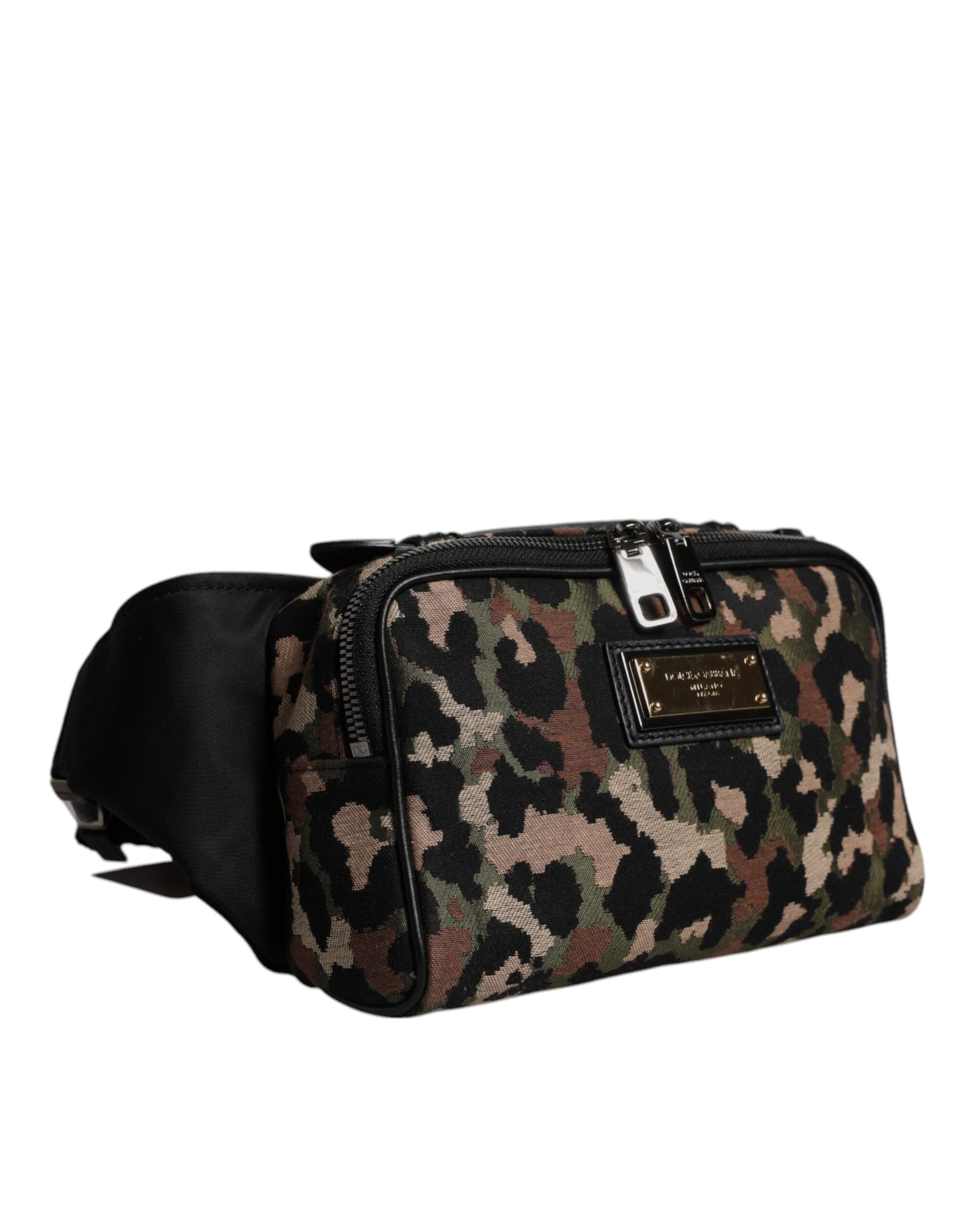 Dolce & Gabbana Multicolor Leopard DG Logo Belt Waist Fanny Pack Bag Curated Luxury Accessories by Orvyn