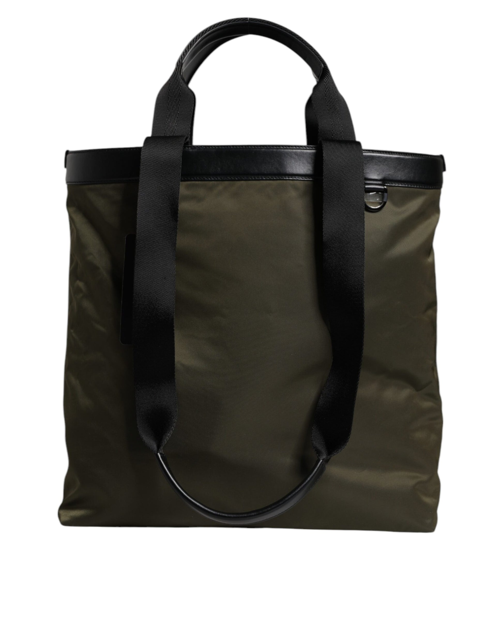 Dolce & Gabbana Military Green Nylon Shoulder Strap Tote Bag Curated Luxury Accessories by Orvyn