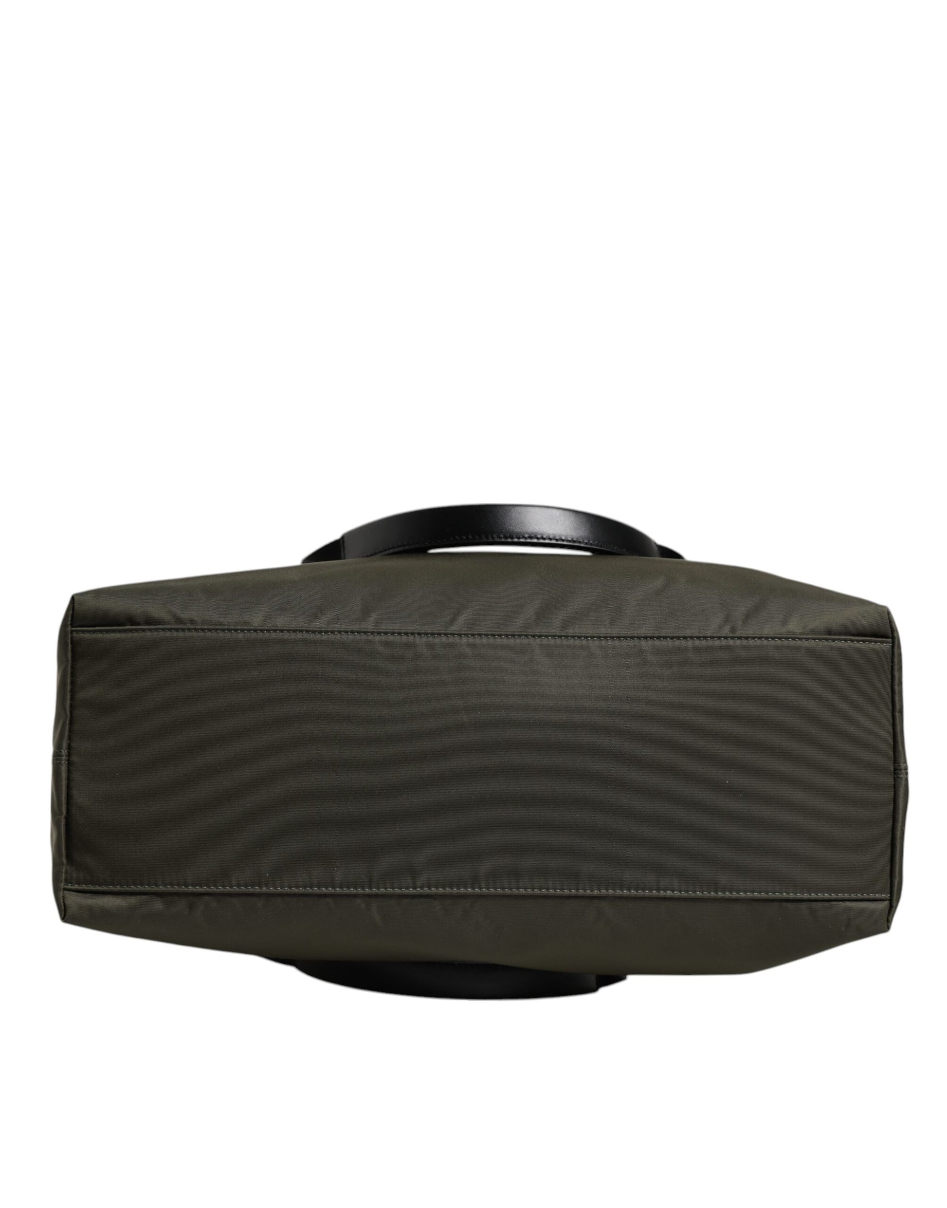 Dolce & Gabbana Military Green Nylon Shoulder Strap Tote Bag Curated Luxury Accessories by Orvyn
