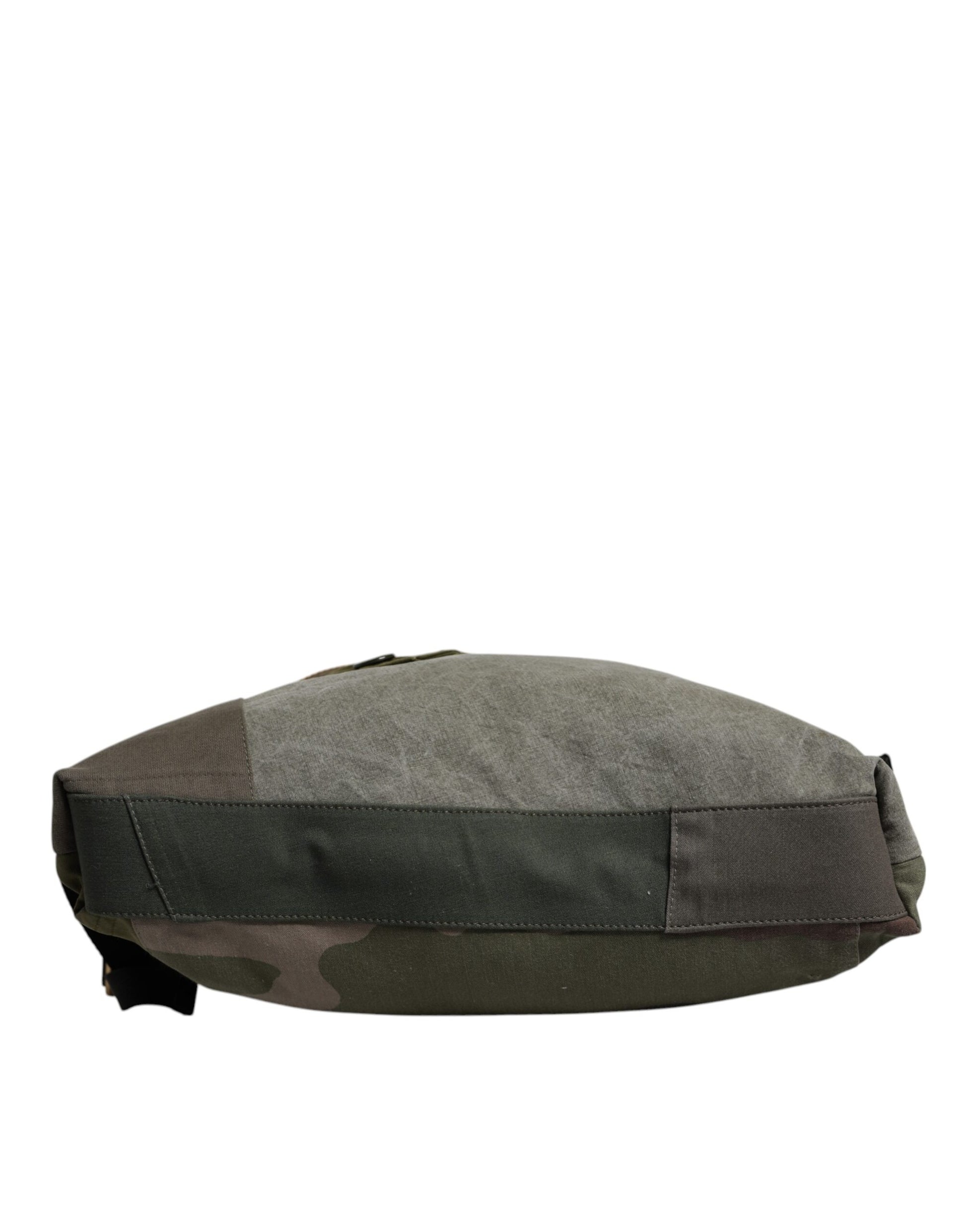 Dolce & Gabbana Military Green Patchwork Rucksack Backpack Bag Curated Luxury Accessories by Orvyn