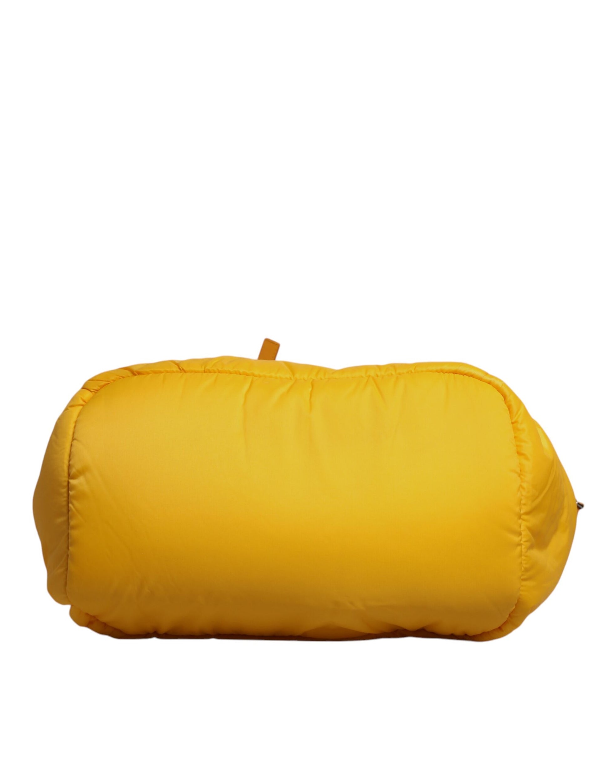 Dolce & Gabbana Yellow Orange Nylon Logo Plaque Hand Shoulder Duffle Bag Curated Luxury Accessories by Orvyn