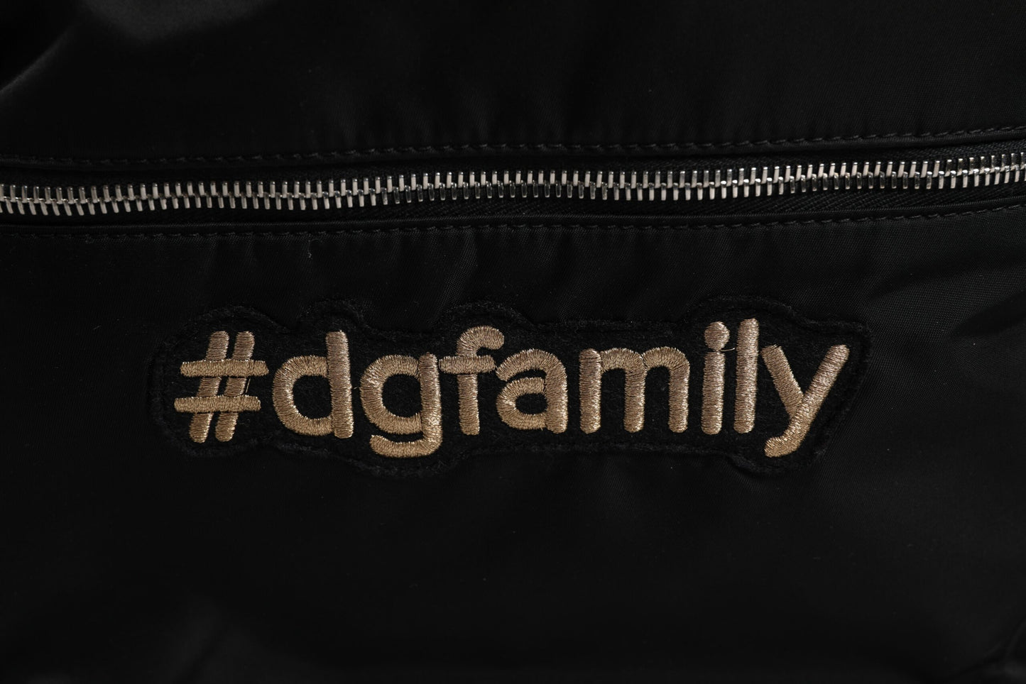 Dolce & Gabbana Black Nylon #DGFAMILY Embellished Backpack VULCANO Bag Curated Luxury Accessories by Orvyn