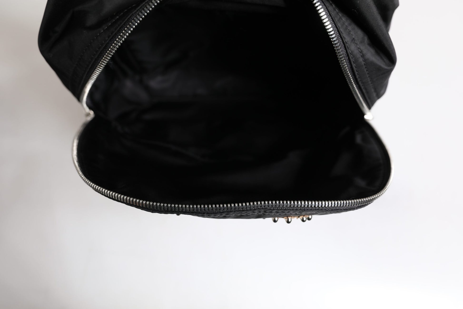 Dolce & Gabbana Black Nylon #DGFAMILY Embellished Backpack VULCANO Bag Curated Luxury Accessories by Orvyn