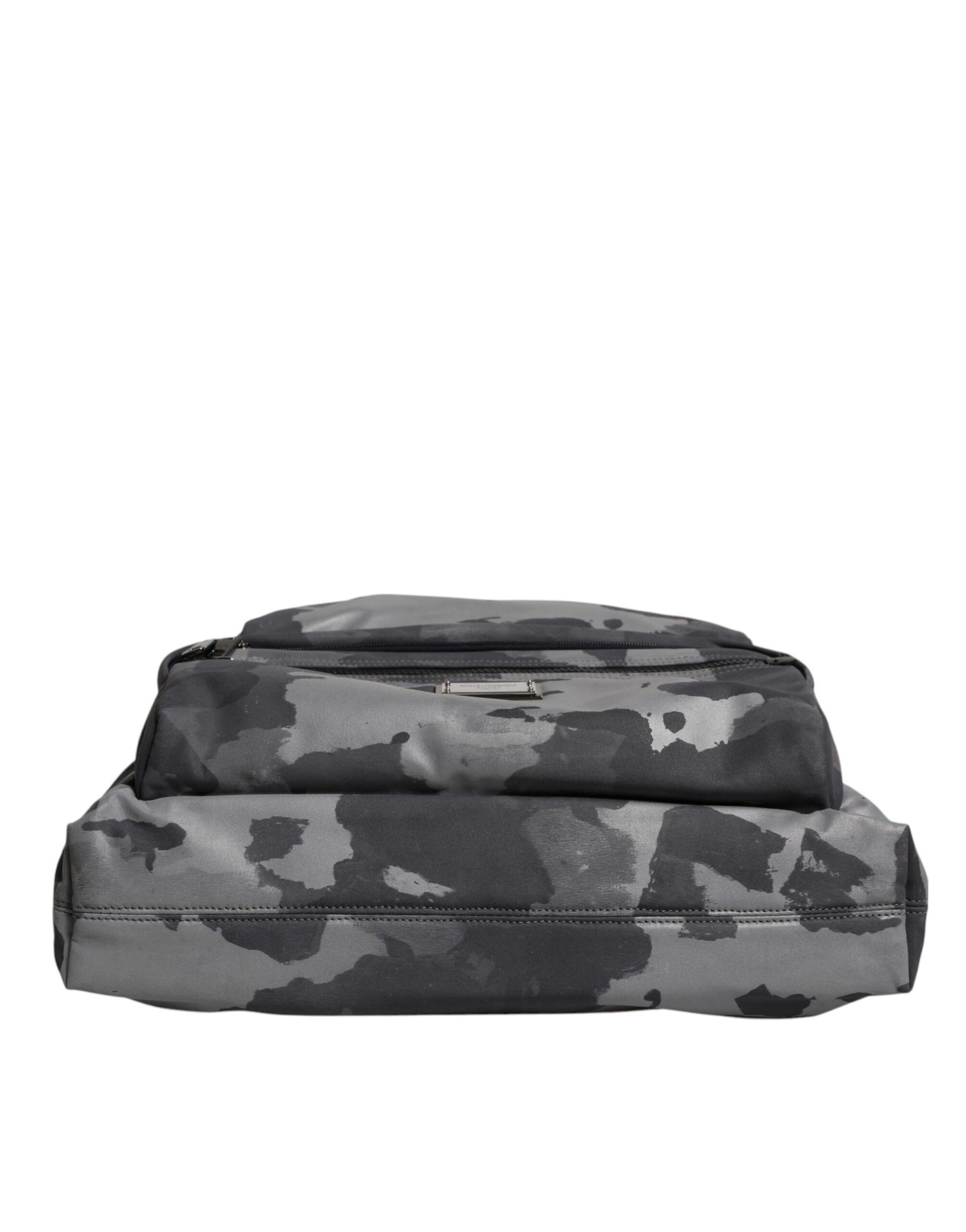 Dolce & Gabbana Black Camouflage Shoulder Strap Logo Plaque Bag Curated Luxury Accessories by Orvyn