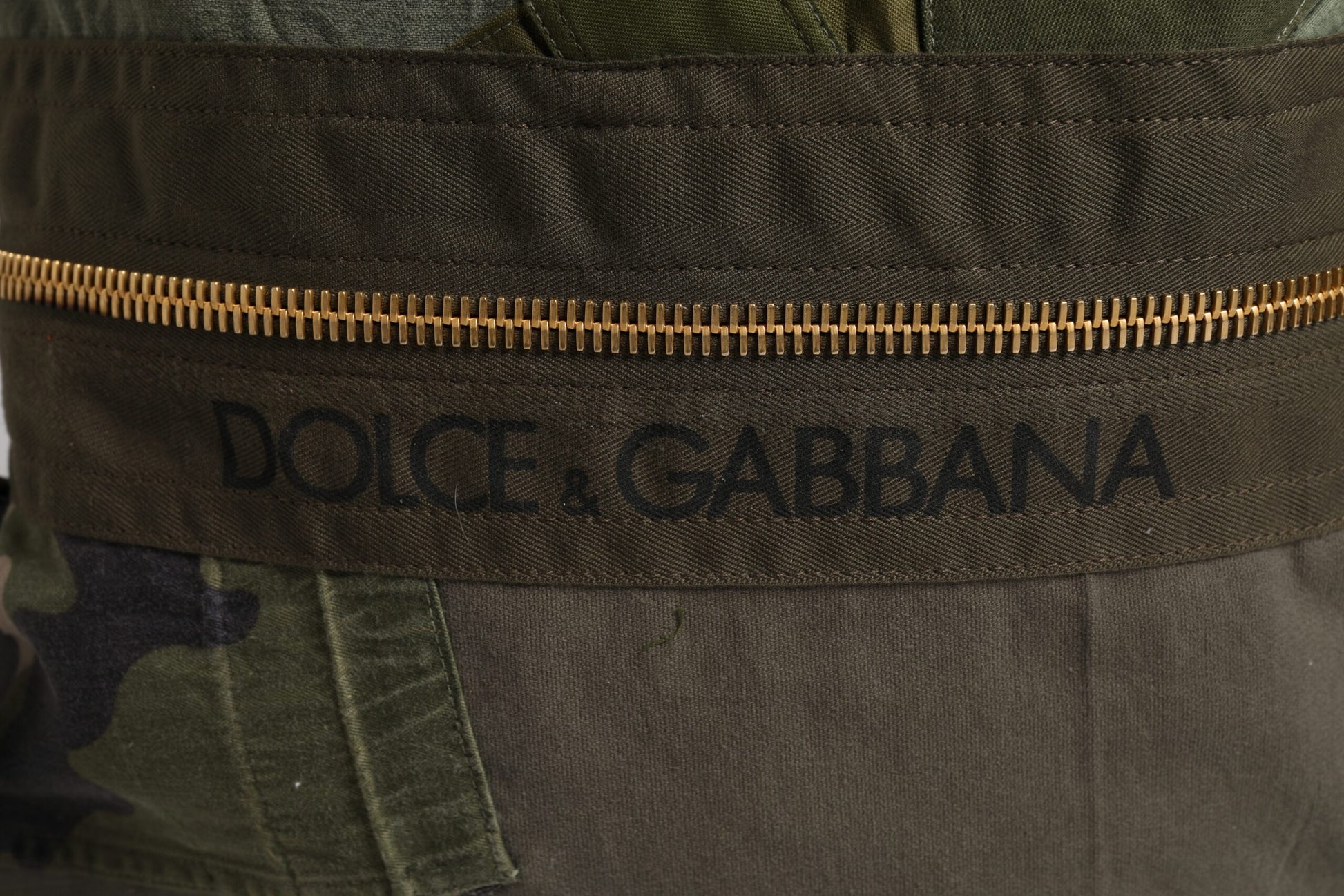 Dolce & Gabbana Military Green Patchwork Rucksack Backpack Bag Curated Luxury Accessories by Orvyn