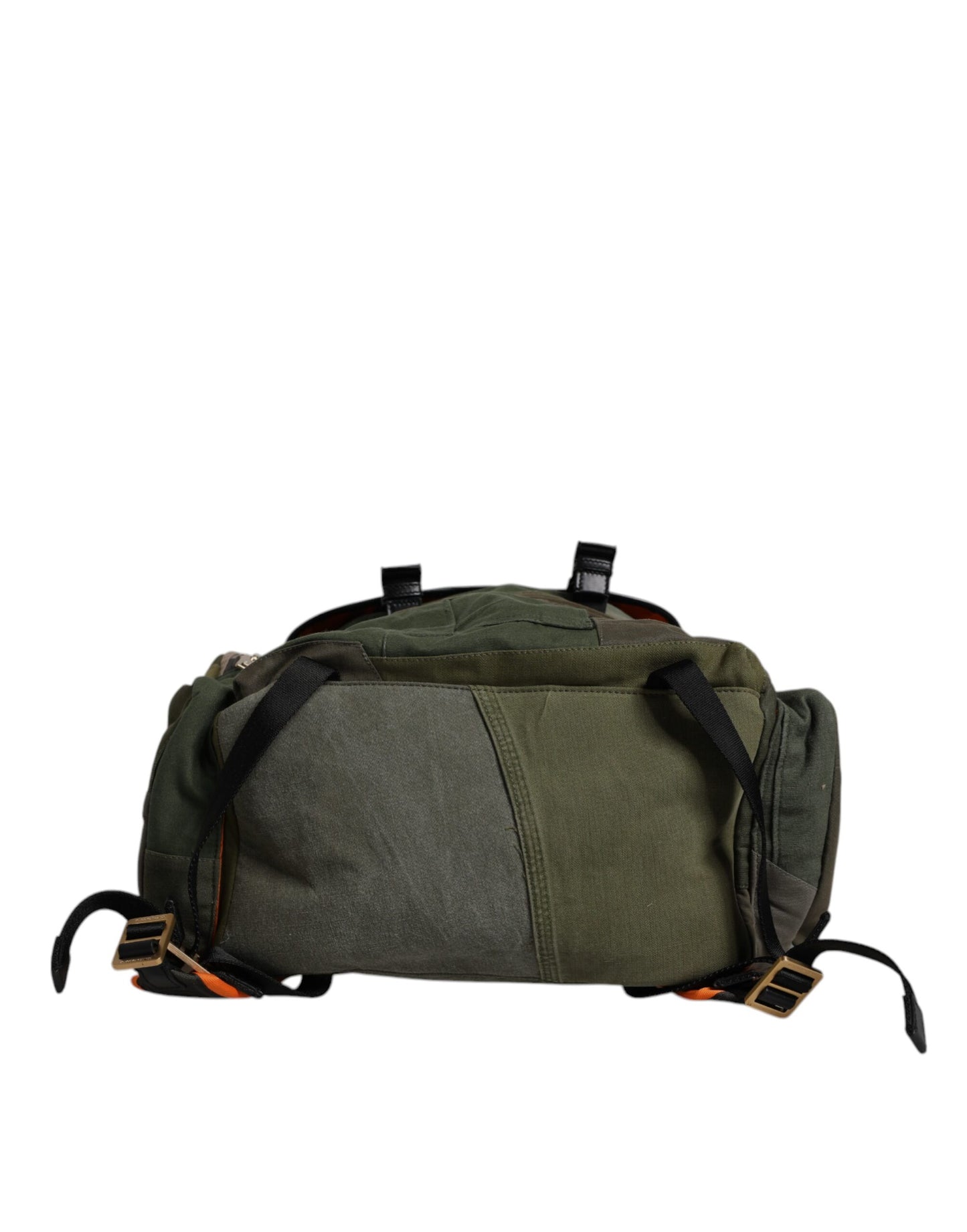 Dolce & Gabbana Military Green Patchwork Travel Backpack Bag Curated Luxury Accessories by Orvyn