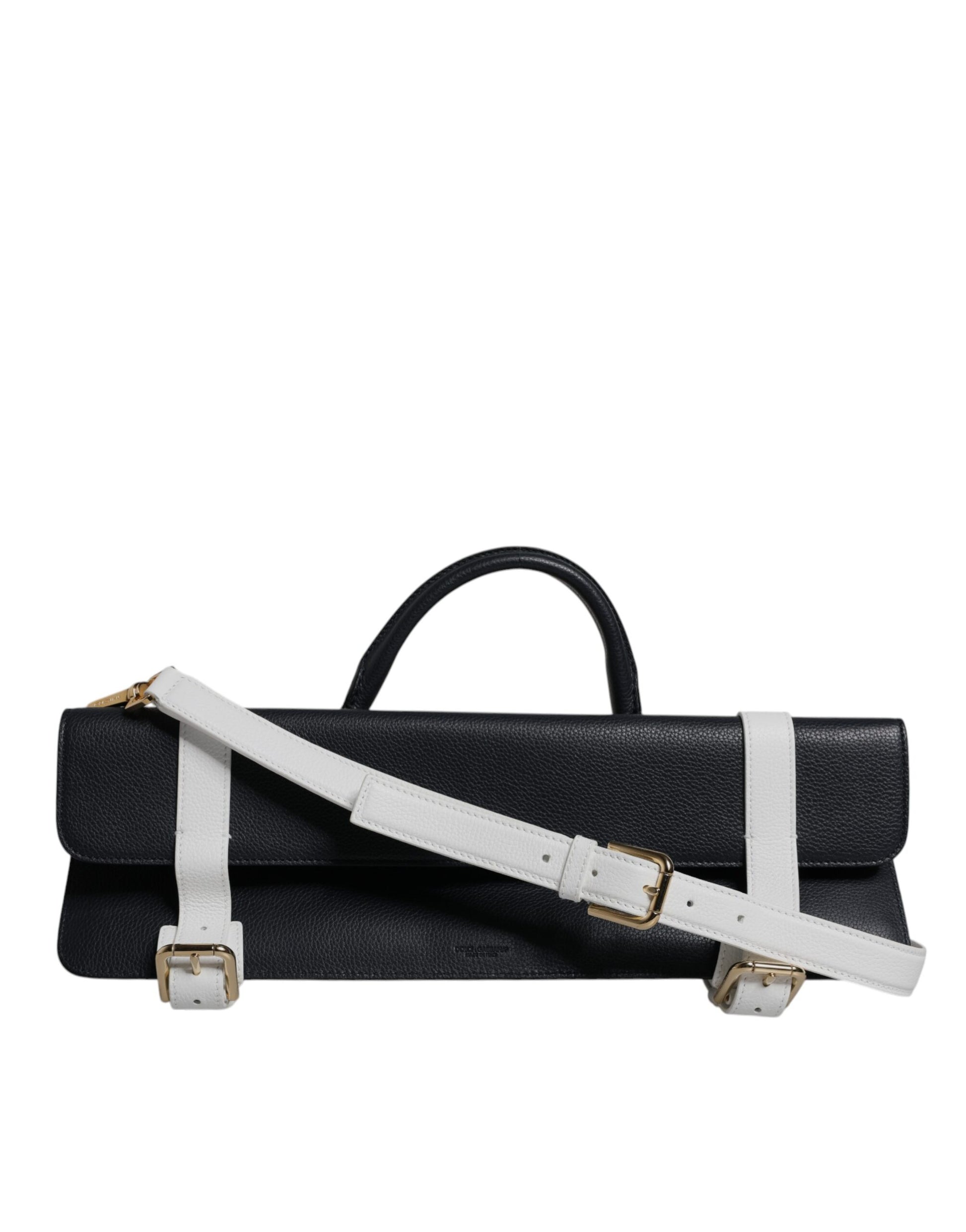 Dolce & Gabbana Blue White Calfskin Leather Crossbody Shoulder Bag Curated Luxury Accessories by Orvyn