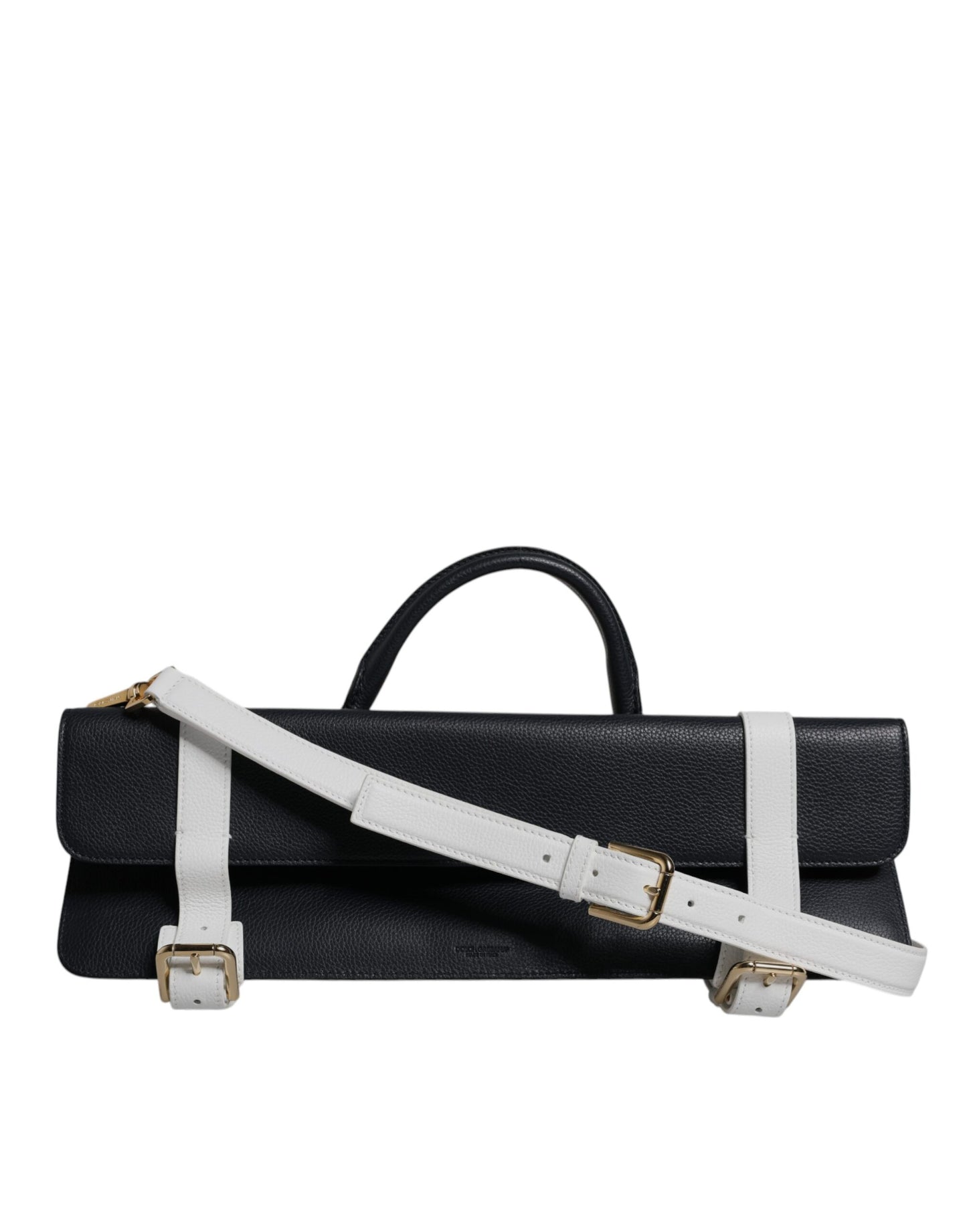 Dolce & Gabbana Blue White Calfskin Leather Crossbody Shoulder Bag Curated Luxury Accessories by Orvyn