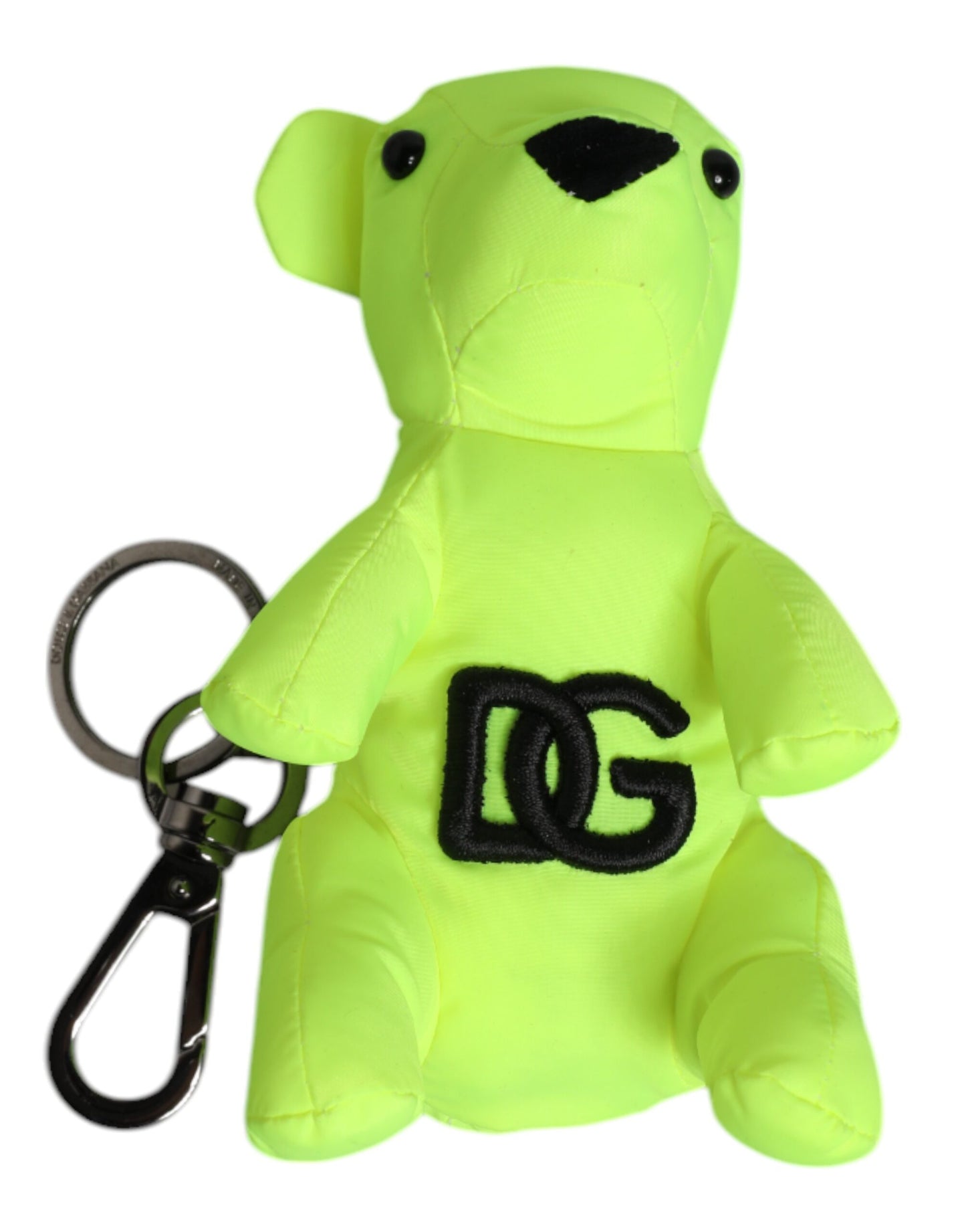 Dolce & Gabbana Green Bear Embroidered Logo Keychain Clasp Keyring grün