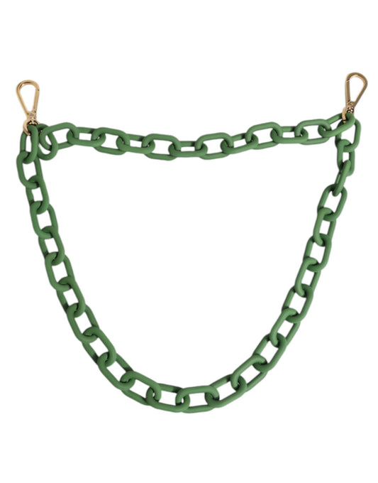 Dolce & Gabbana Green Plexy Acrylic Chunky Gold Hardware Wallet Chain Curated Luxury Accessories by Orvyn