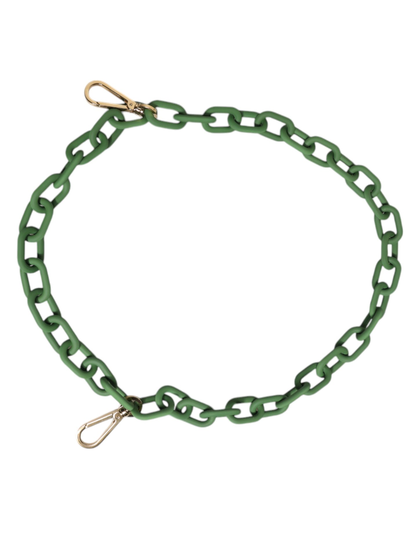 Dolce & Gabbana Green Plexy Acrylic Chunky Gold Hardware Wallet Chain Curated Luxury Accessories by Orvyn