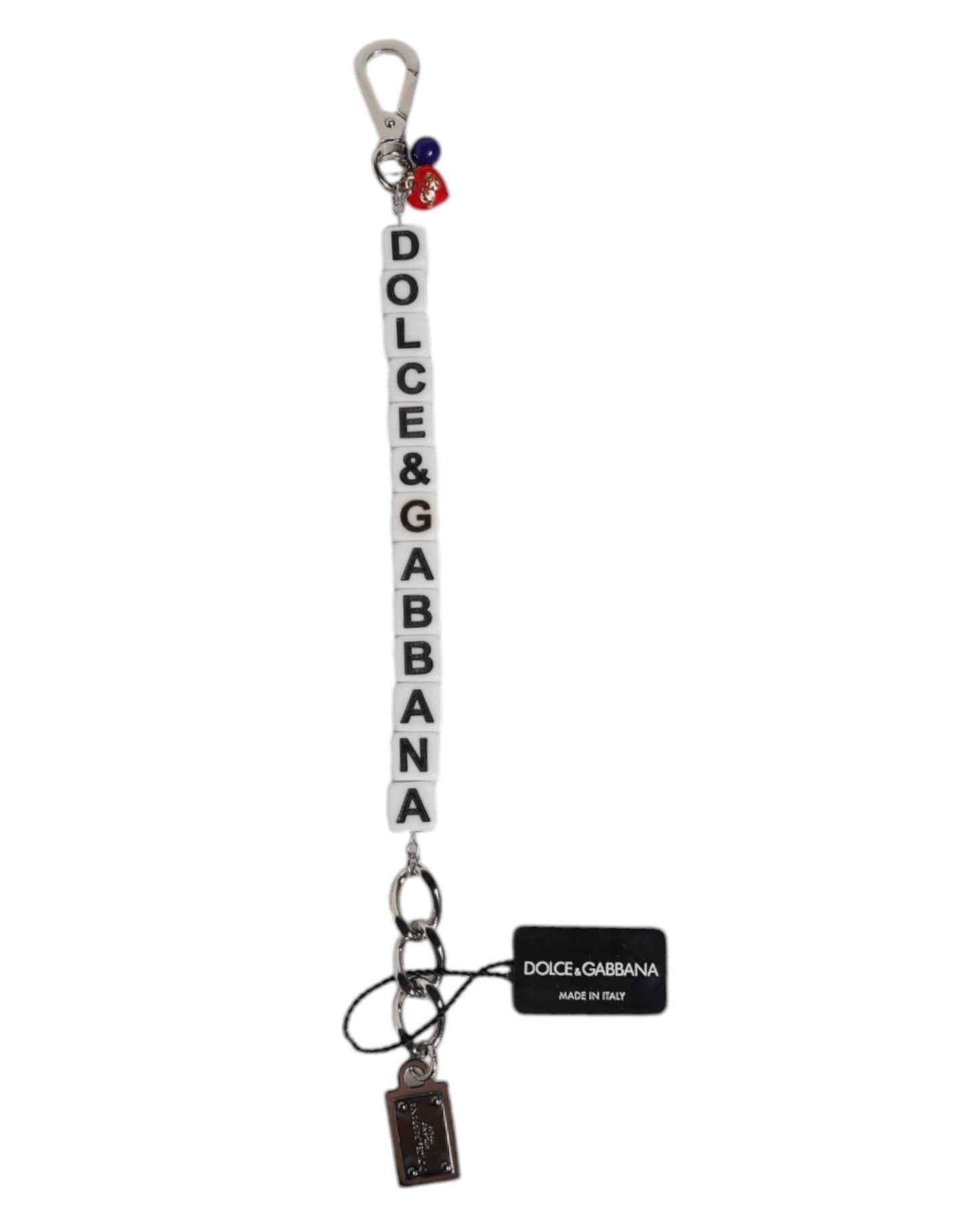 Dolce & Gabbana Silver Brass Chain Dice Logo Embellished Charm Bracelet Curated Luxury Accessories by Orvyn