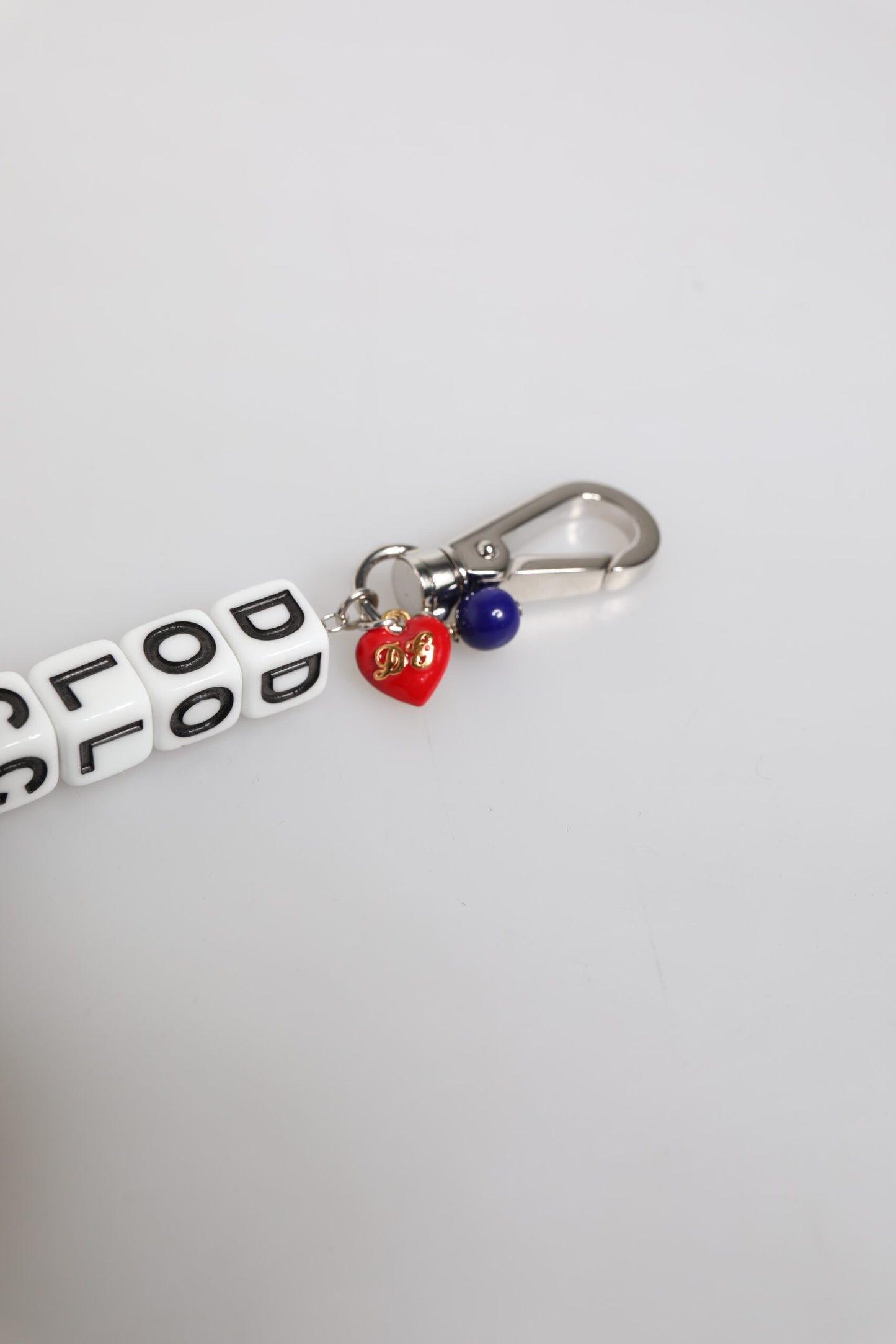 Dolce & Gabbana Silver Brass Chain Dice Logo Embellished Charm Bracelet Curated Luxury Accessories by Orvyn