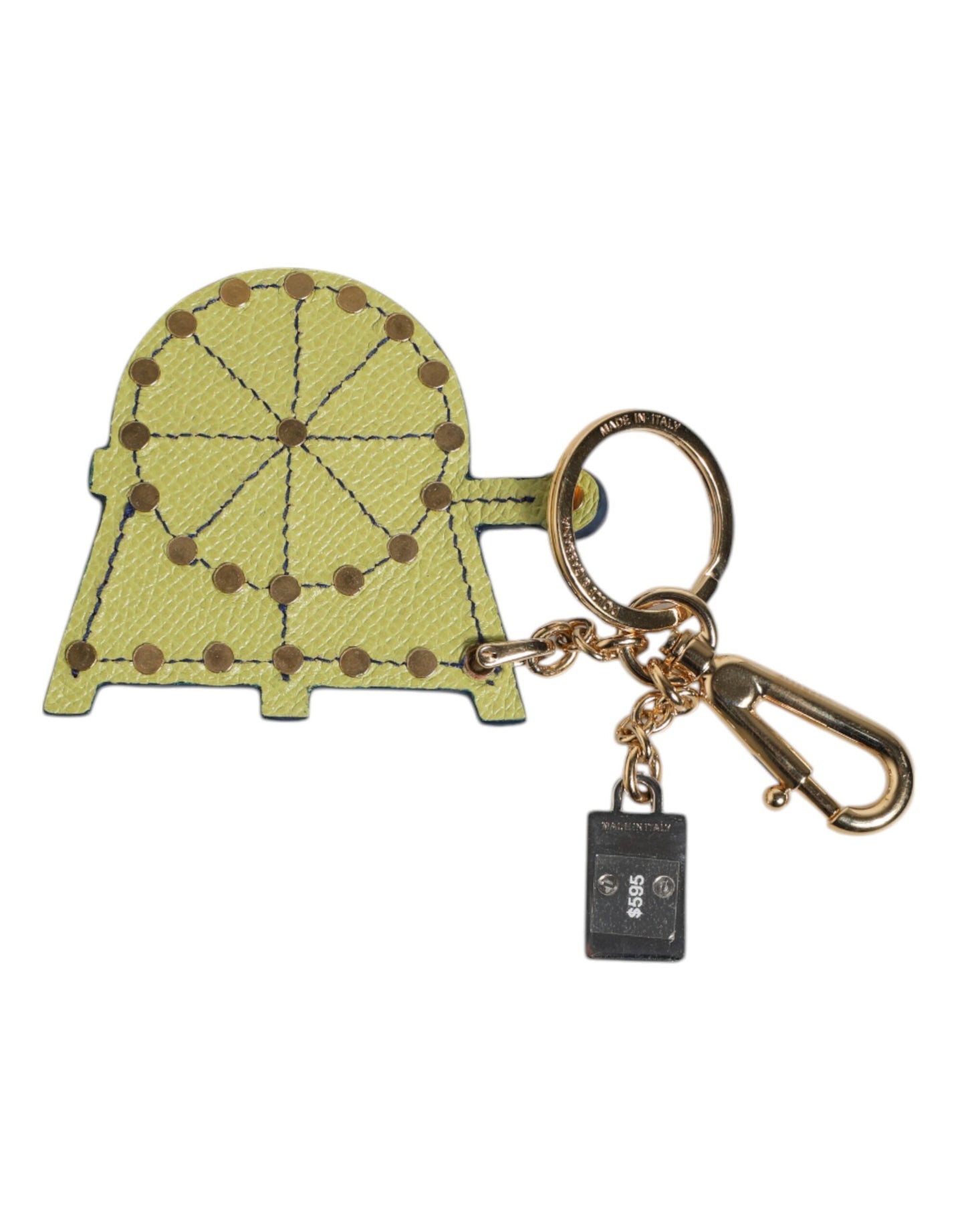 Dolce & Gabbana Multicolor Gold Tone Carretto Keychain Keyring Curated Luxury Accessories by Orvyn