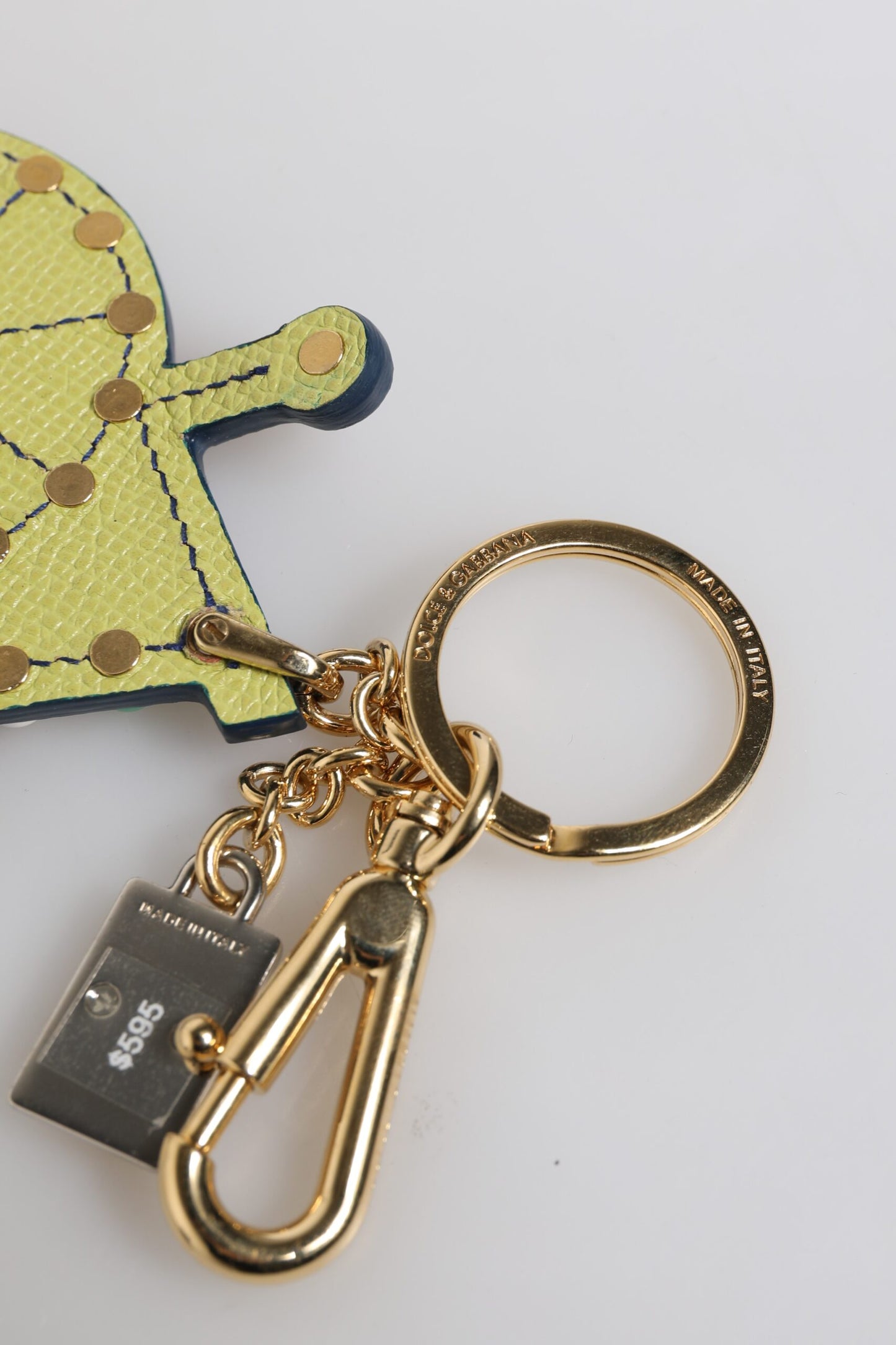 Dolce & Gabbana Multicolor Gold Tone Carretto Keychain Keyring Curated Luxury Accessories by Orvyn