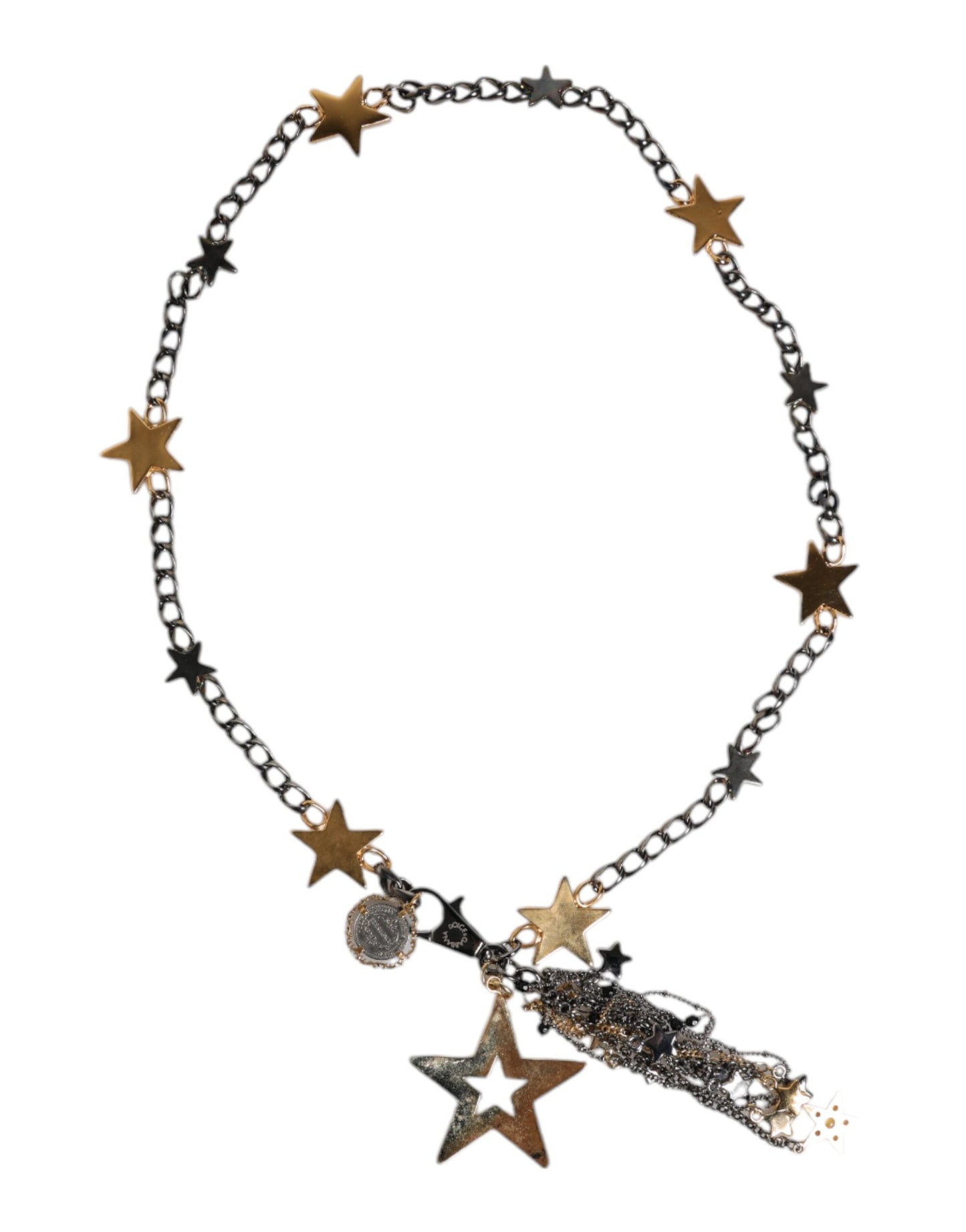 Dolce & Gabbana Silver Gold Brass Embellished Waist Chain Belt Curated Luxury Accessories by Orvyn
