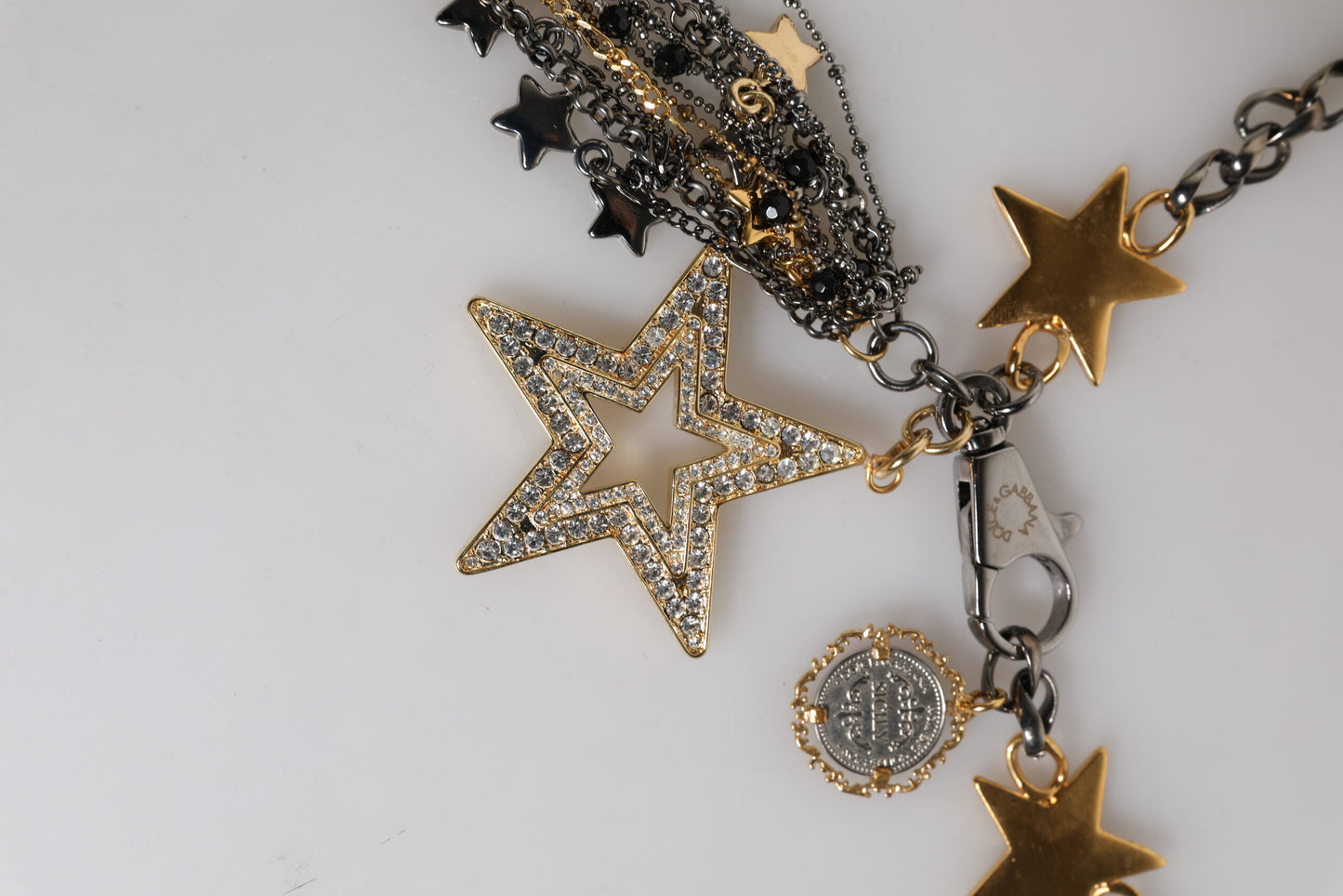 Dolce & Gabbana Silver Gold Brass Embellished Waist Chain Belt Curated Luxury Accessories by Orvyn
