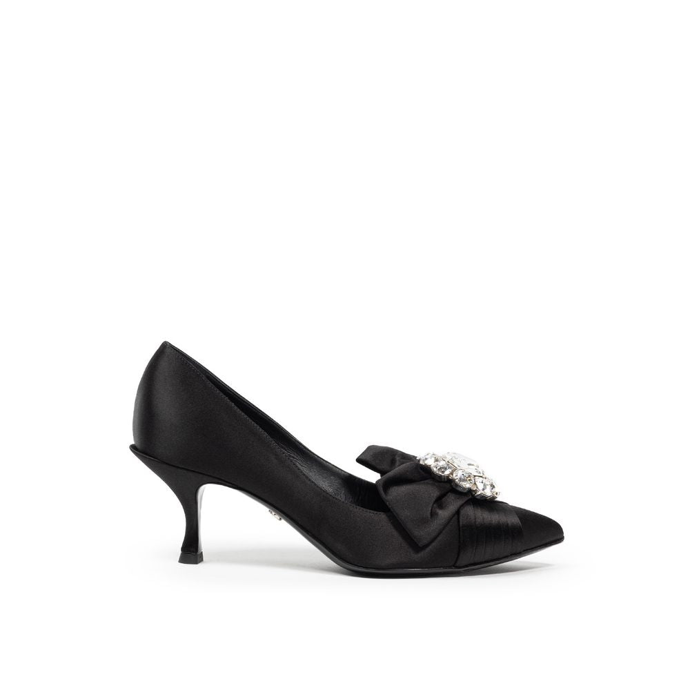 Dolce & Gabbana Black Viscose Pumps Curated Luxury Accessories by Orvyn