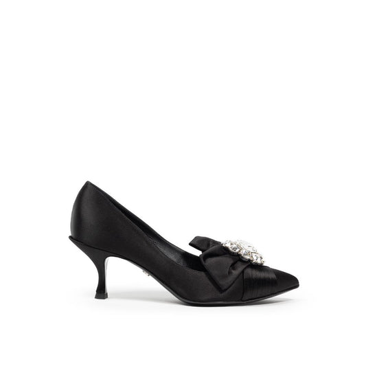 Dolce & Gabbana Black Viscose Pumps Curated Luxury Accessories by Orvyn