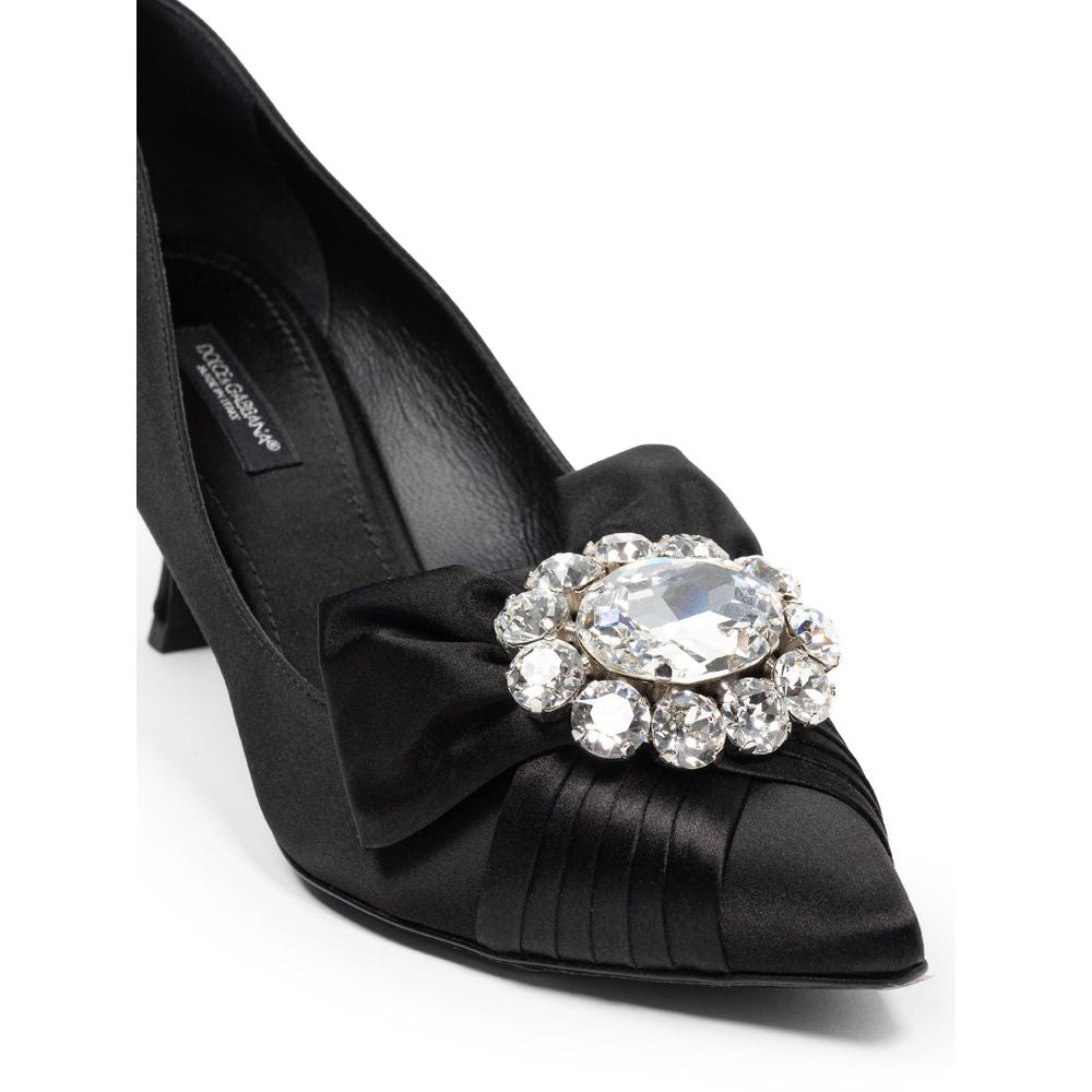 Dolce & Gabbana Black Viscose Pumps Curated Luxury Accessories by Orvyn