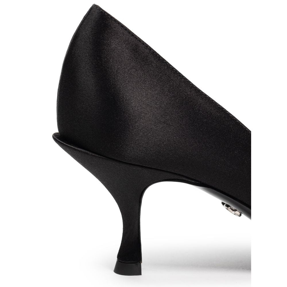 Dolce & Gabbana Black Viscose Pumps Curated Luxury Accessories by Orvyn