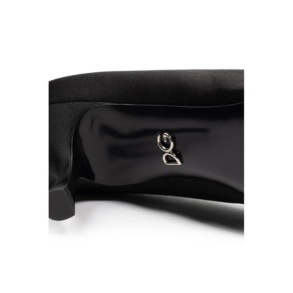 Dolce & Gabbana Black Viscose Pumps Curated Luxury Accessories by Orvyn