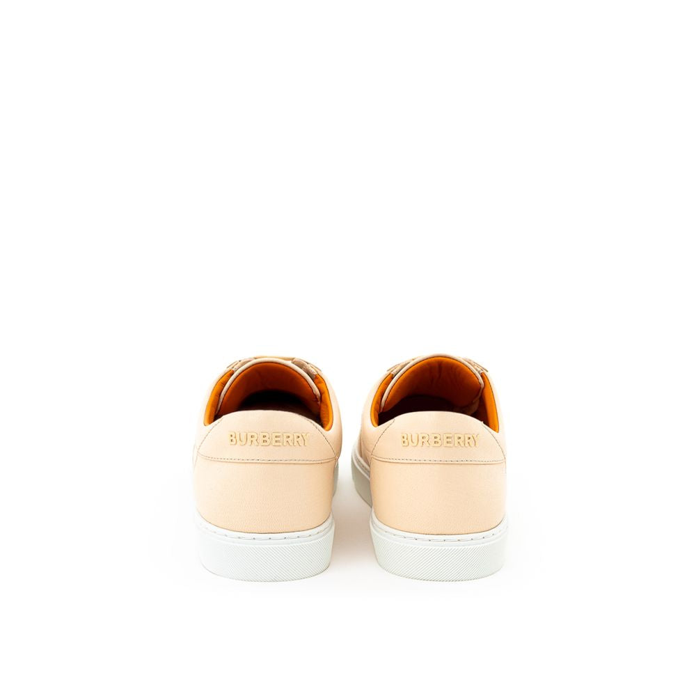 Burberry Pink Leather Low Top Sneakers Curated Luxury Accessories by Orvyn