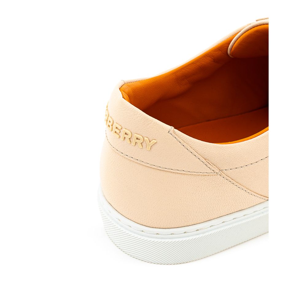 Burberry Pink Leather Low Top Sneakers Curated Luxury Accessories by Orvyn