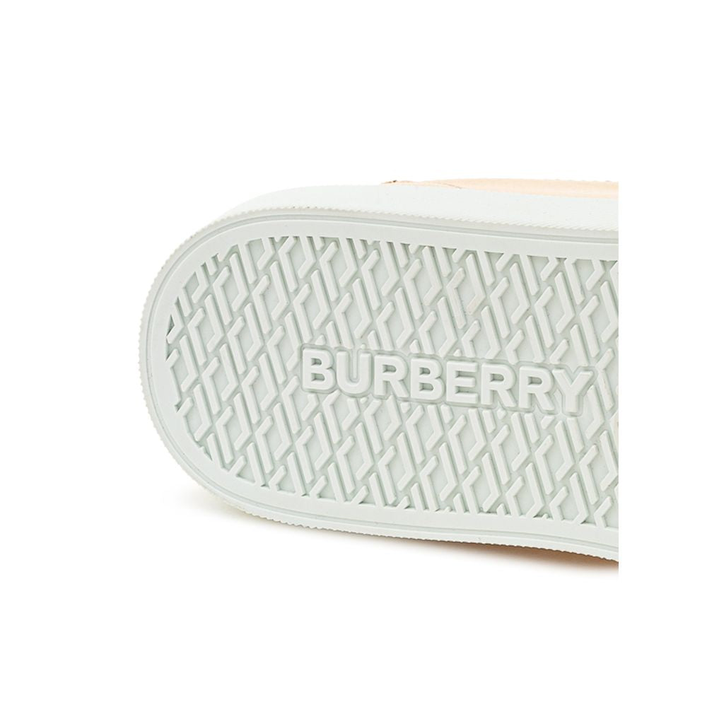Burberry Pink Leather Low Top Sneakers Curated Luxury Accessories by Orvyn