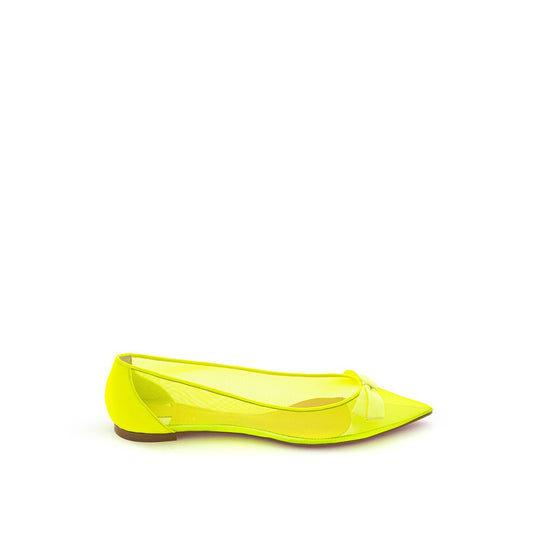 Christian Louboutin Yellow Mesh Ballet Flats Curated Luxury Accessories by Orvyn