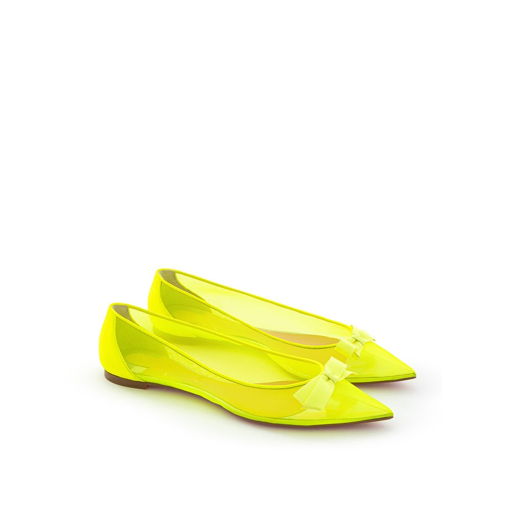 Christian Louboutin Yellow Mesh Ballet Flats Curated Luxury Accessories by Orvyn