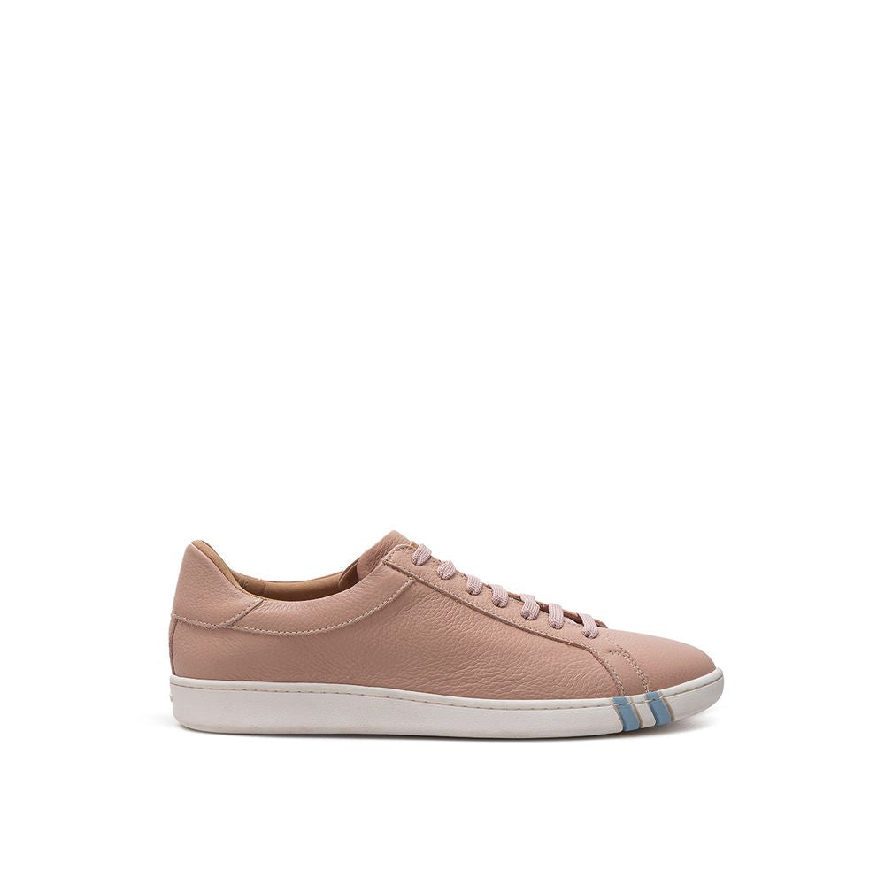 Bally Pink Leather Low Top Sneakers rosa