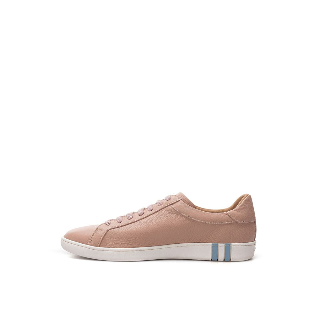 Bally Pink Leather Low Top Sneakers rosa