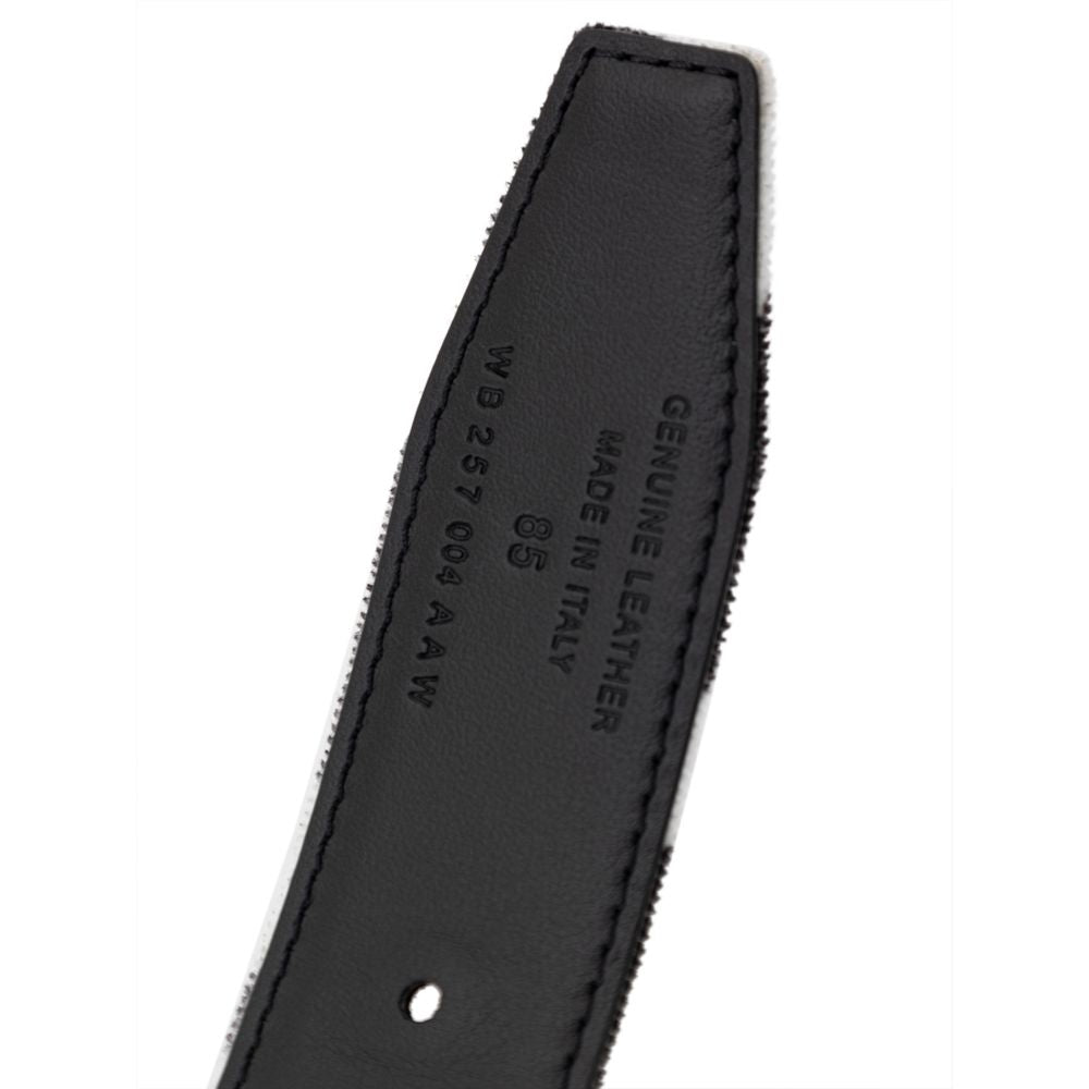 Tom Ford Black And White Leather Regular Belt Curated Luxury Accessories by Orvyn